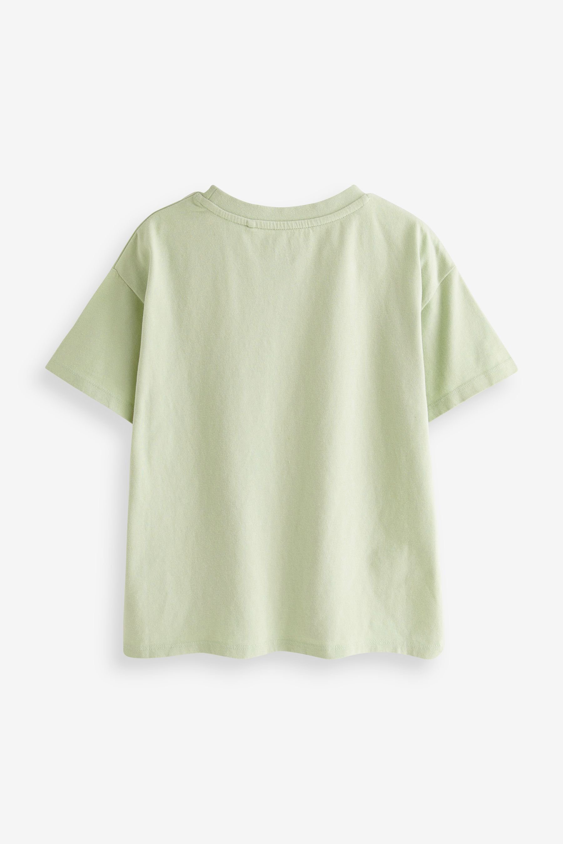 Next T-Shirt T-Shirt mit Paillettenstern Green (1-tlg)