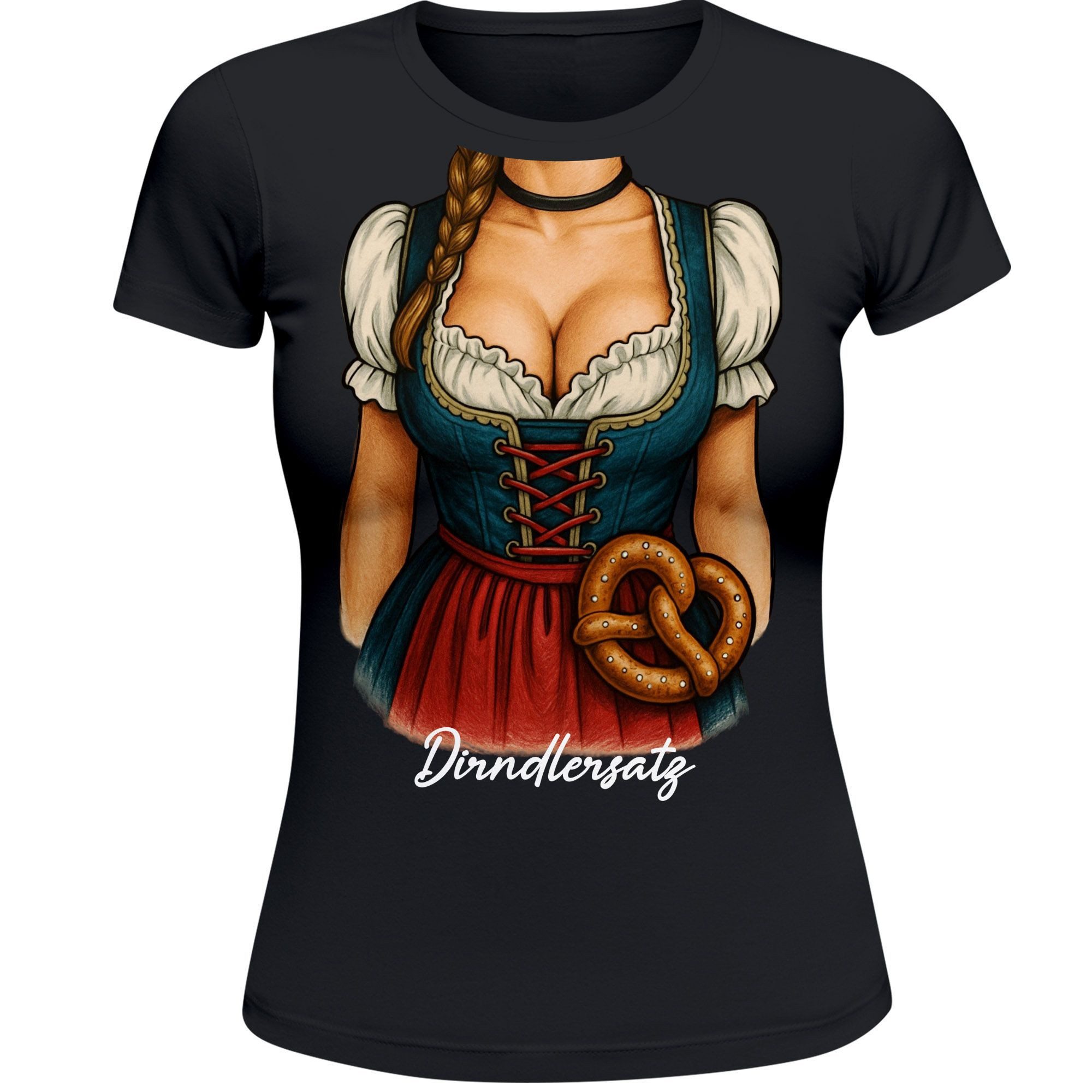 MoonWorks Print-Shirt Damen T-Shirt für das Oktoberfest Dirndl Ersatz Tracht Fun-Shirt mit Print