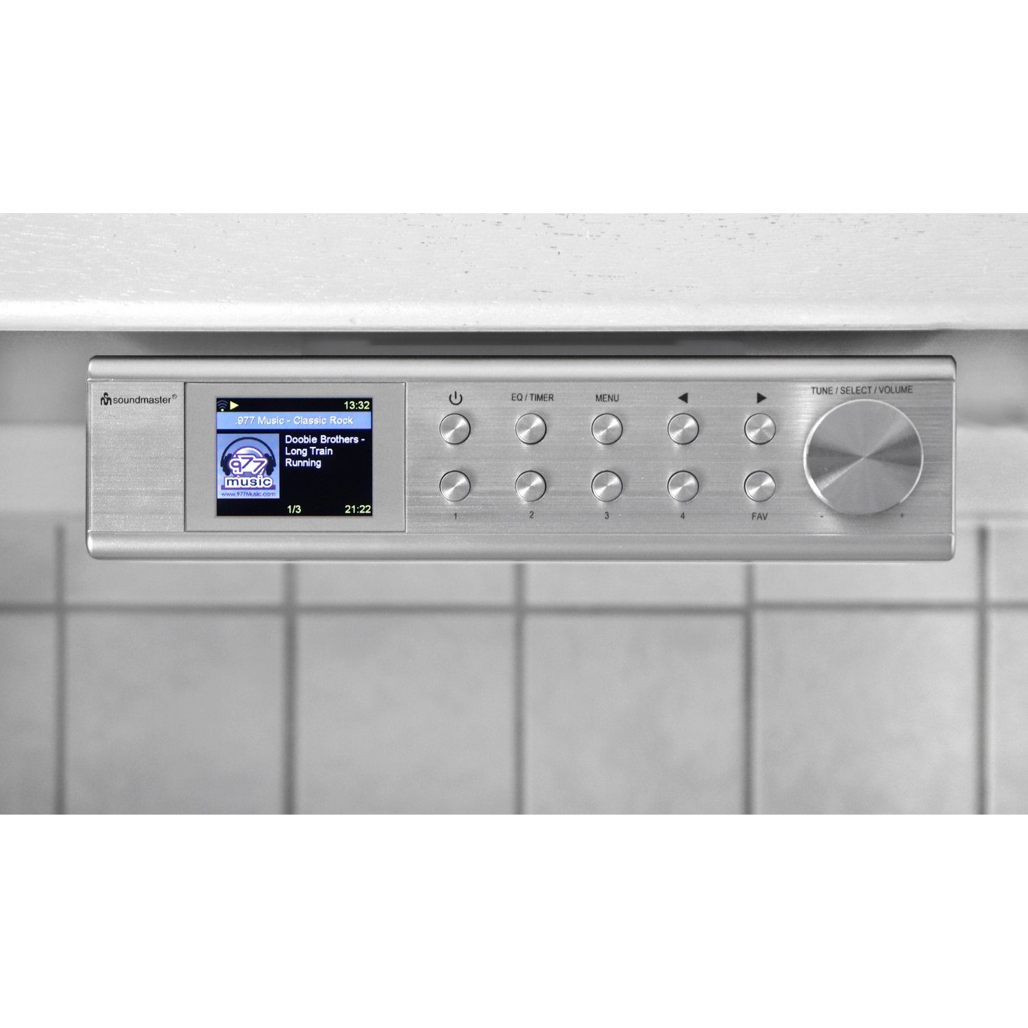 Soundmaster IR1500SI Küchenradio Internetradio Unterbauradio WLAN DAB+ Bluetooth Küchen-Radio (Internet, DAB+, UKW/FM, RDS Radio, 3 W, Netzwerk / DLNA kompatibel, Freisprechfunktion, Wecker, Timer)