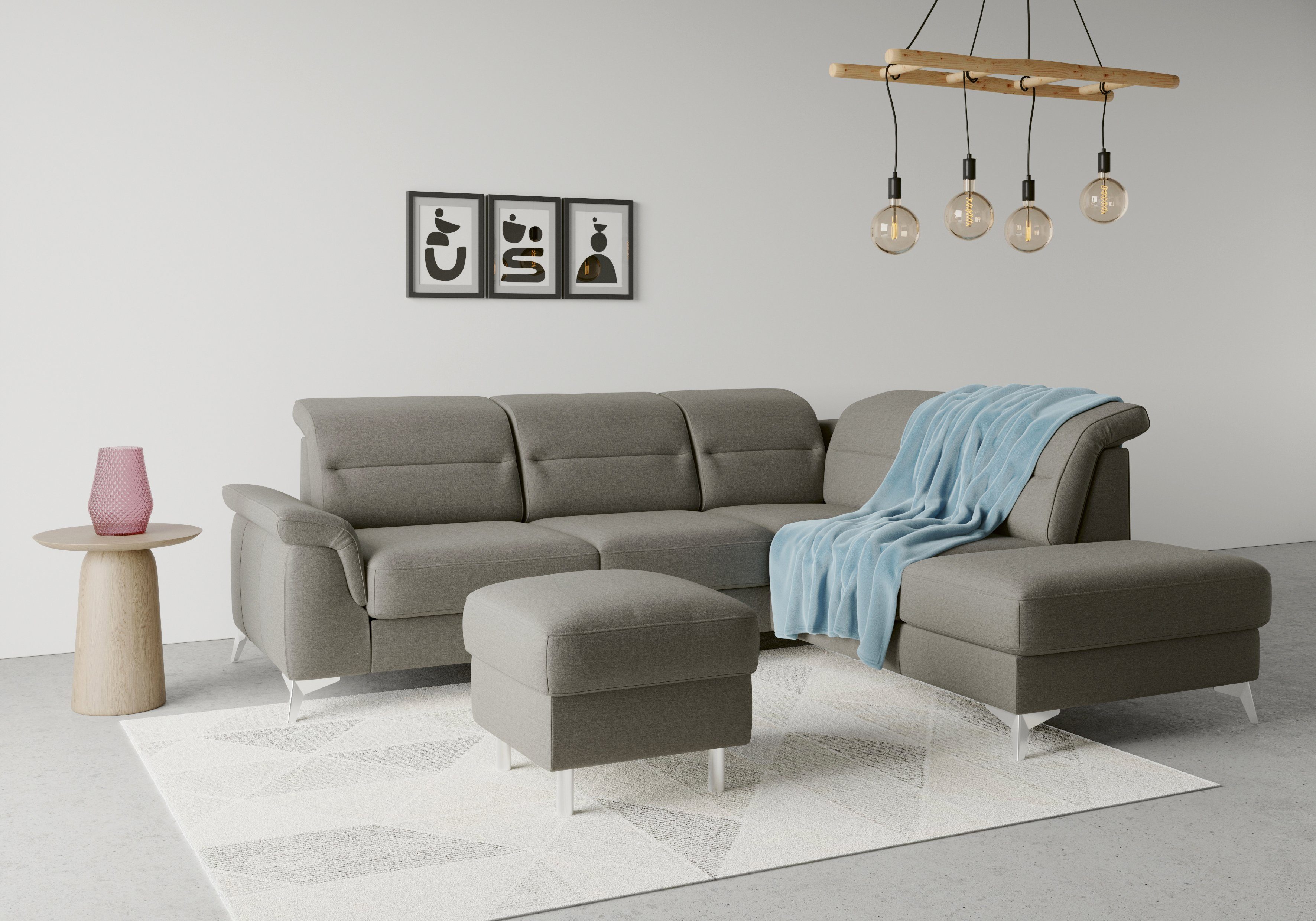 sit&more Ecksofa Armteilfunktion mit und mit Sinatra, optional mane, Kopfteilverstellung