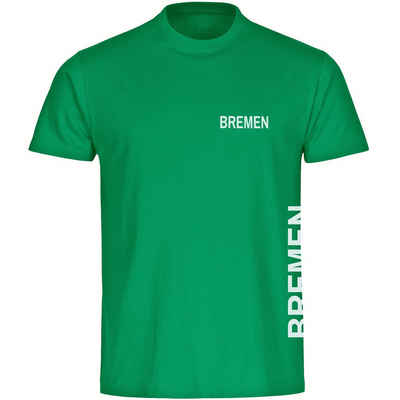 multifanshop T-Shirt Kinder Bremen - Brust & Seite - Boy Girl