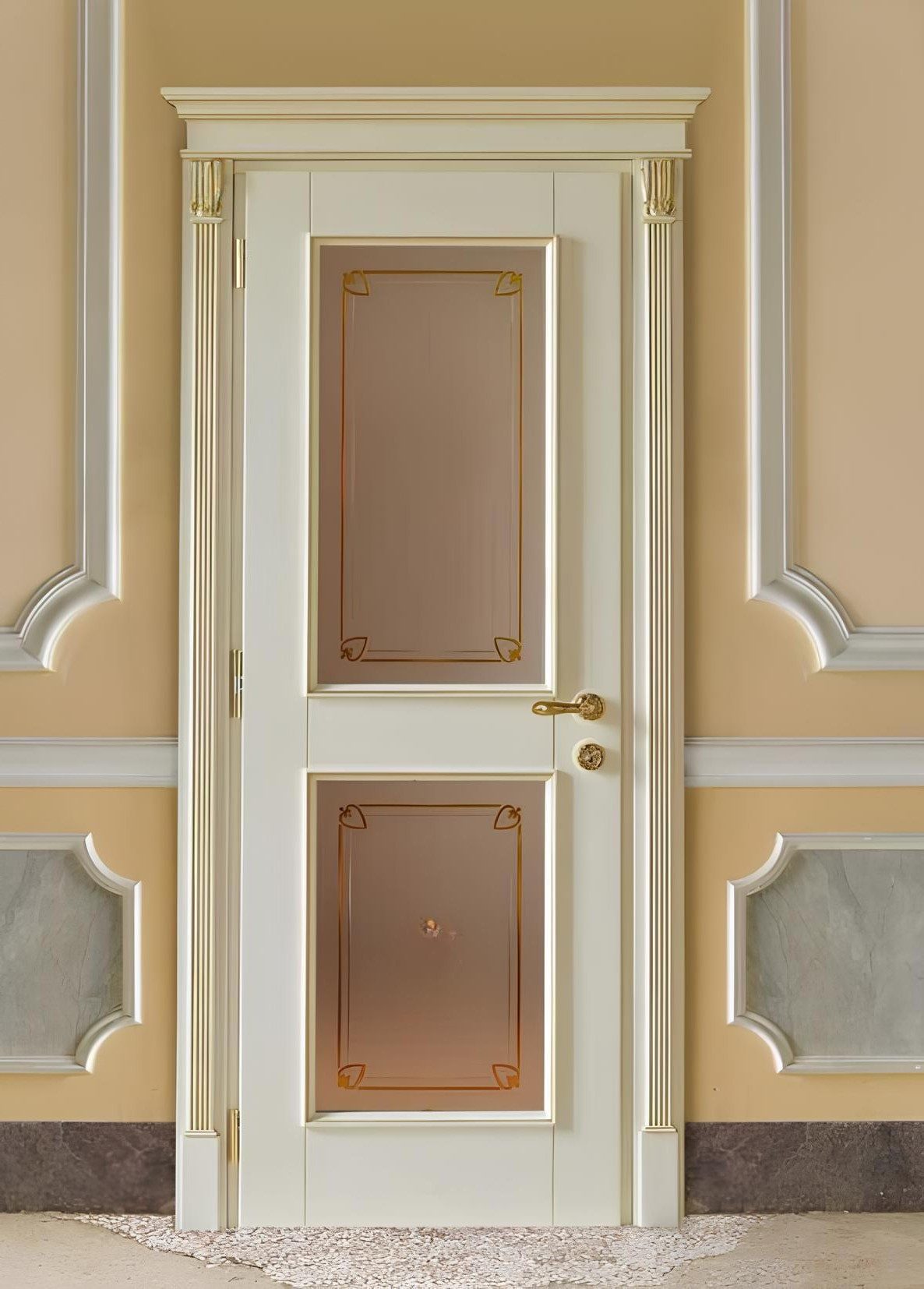 Xlmoebel Zimmertür Barock Innentüren mit Zarge - Maßanfertigung aus Holz Italien, Made in Europa