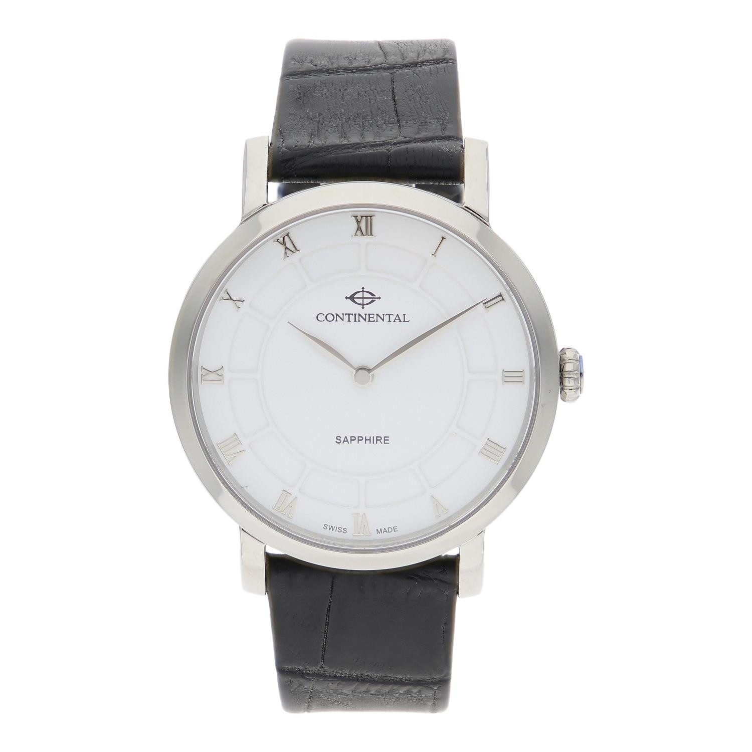 CONTINENTAL Quarzuhr Continental Herrenarmbanduhr 14202 GT154710 Leder schwarz 1 tlg