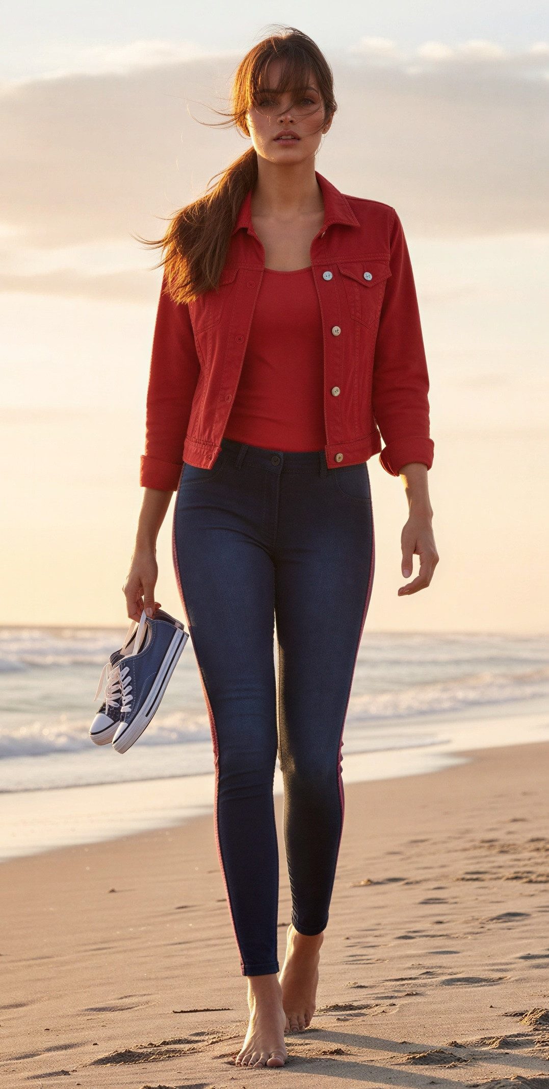 Bas Bleu Shapingleggings in Jeansoptik mit stilvollem Design