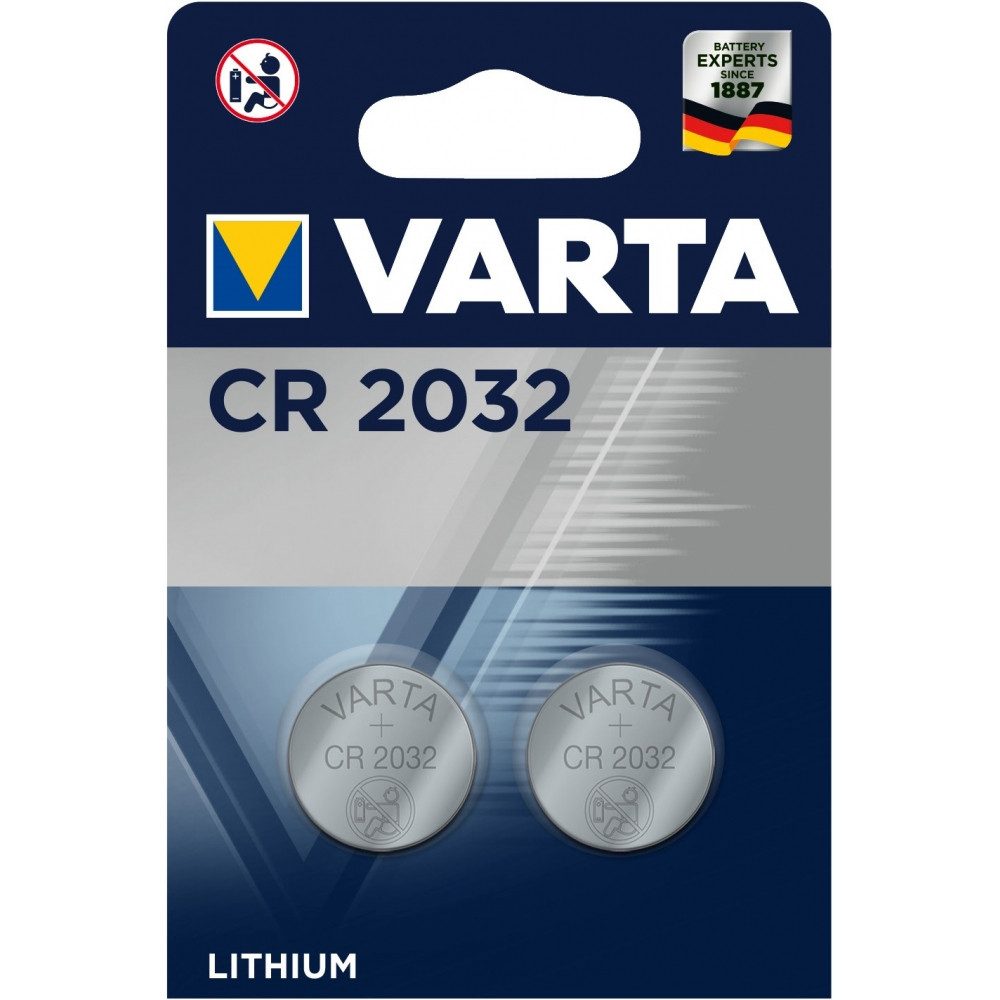 VARTA Varta CR2032 2er Blister Knopfzelle Knopfzelle, (3 V V), Verpackung: 2er Blister