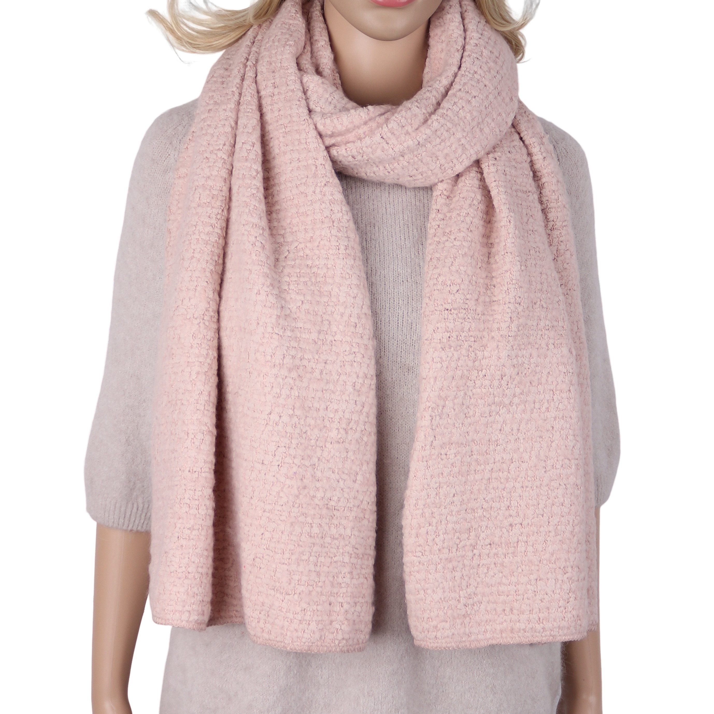 MIRROSI Modeschal Damen Schal 65x180 cm – Bouclé Schal superweich & warm, (Neue Kollektion Herbst/Winter 2026), warm & modisch, ideal für Herbst und Winter