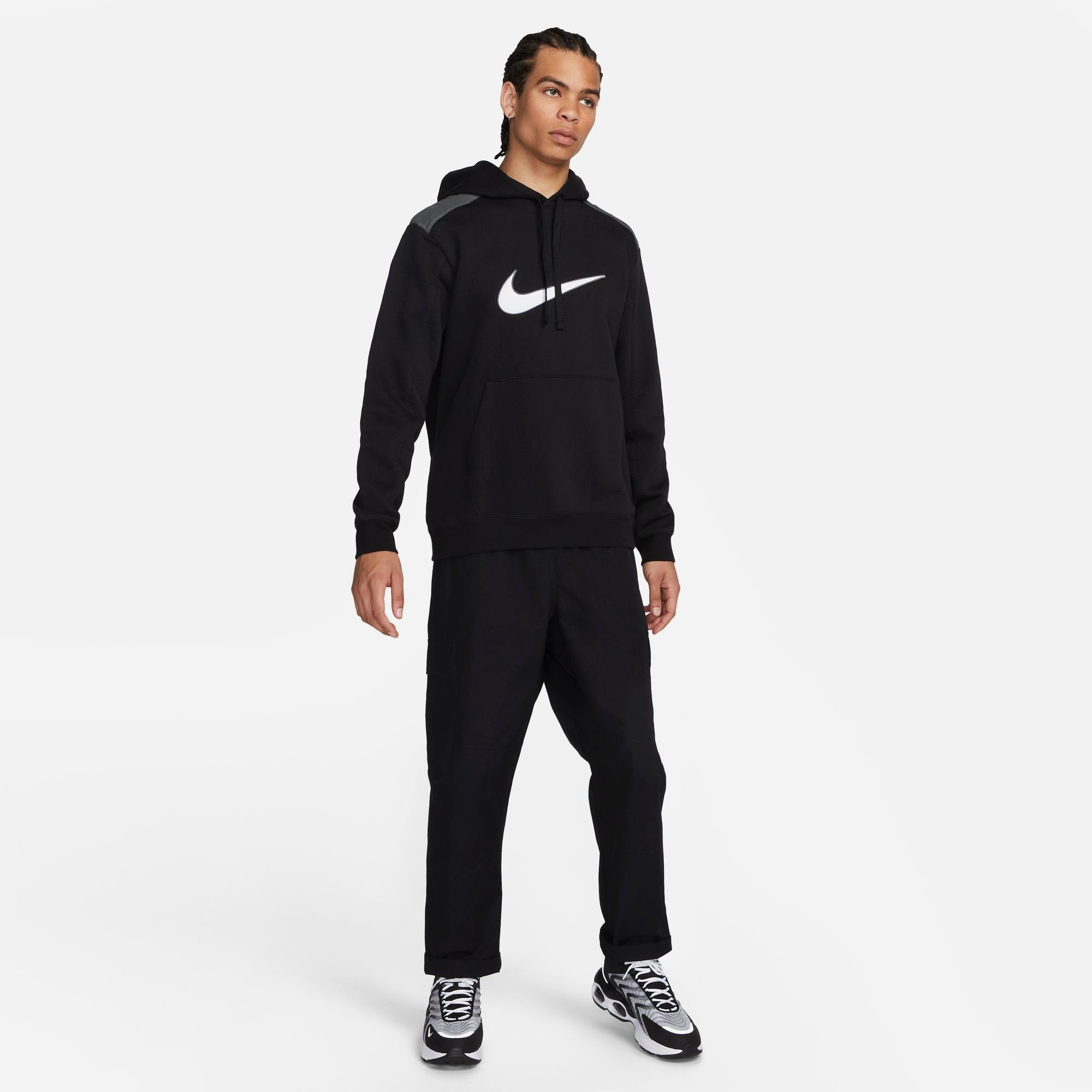 NSW BB SP Sportswear BLACK/IRON FLC M HOODIE Nike Kapuzensweatshirt GREY