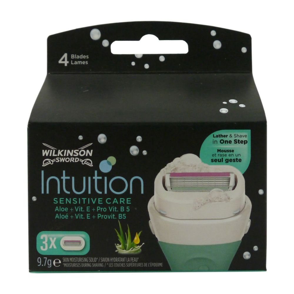 Wilkinson Rasierklingen Sword Intuition Sensitive Care 3 Rasierklingen Aloe + ProVitamin B5 3