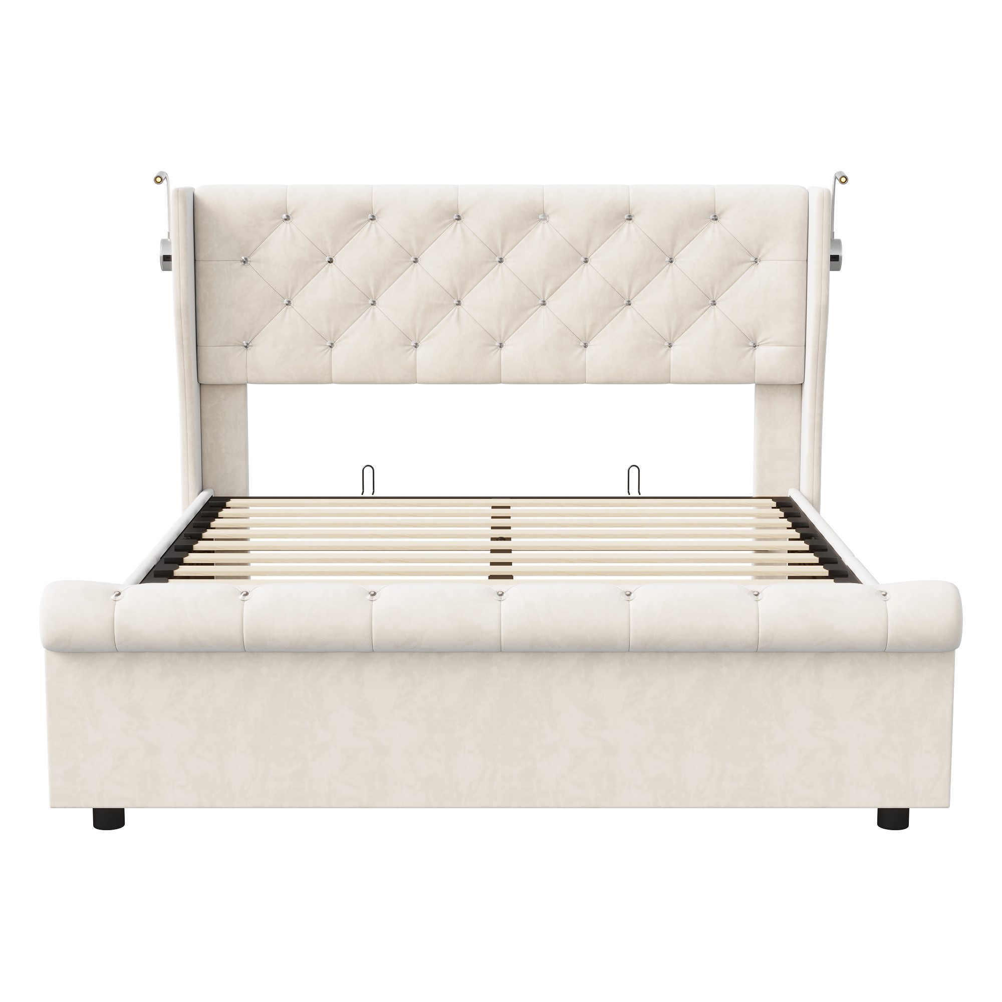 PXloue Polsterbett Doppelbett Stauraumbett 140x190 cm (Für Jugendliche geei günstig online kaufen