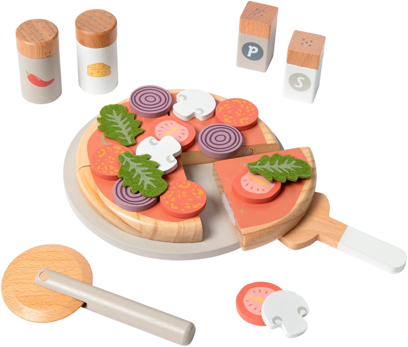 MUSTERKIND® Spiellebensmittel Pizza-Set Fungus, FSC® - schützt Wald