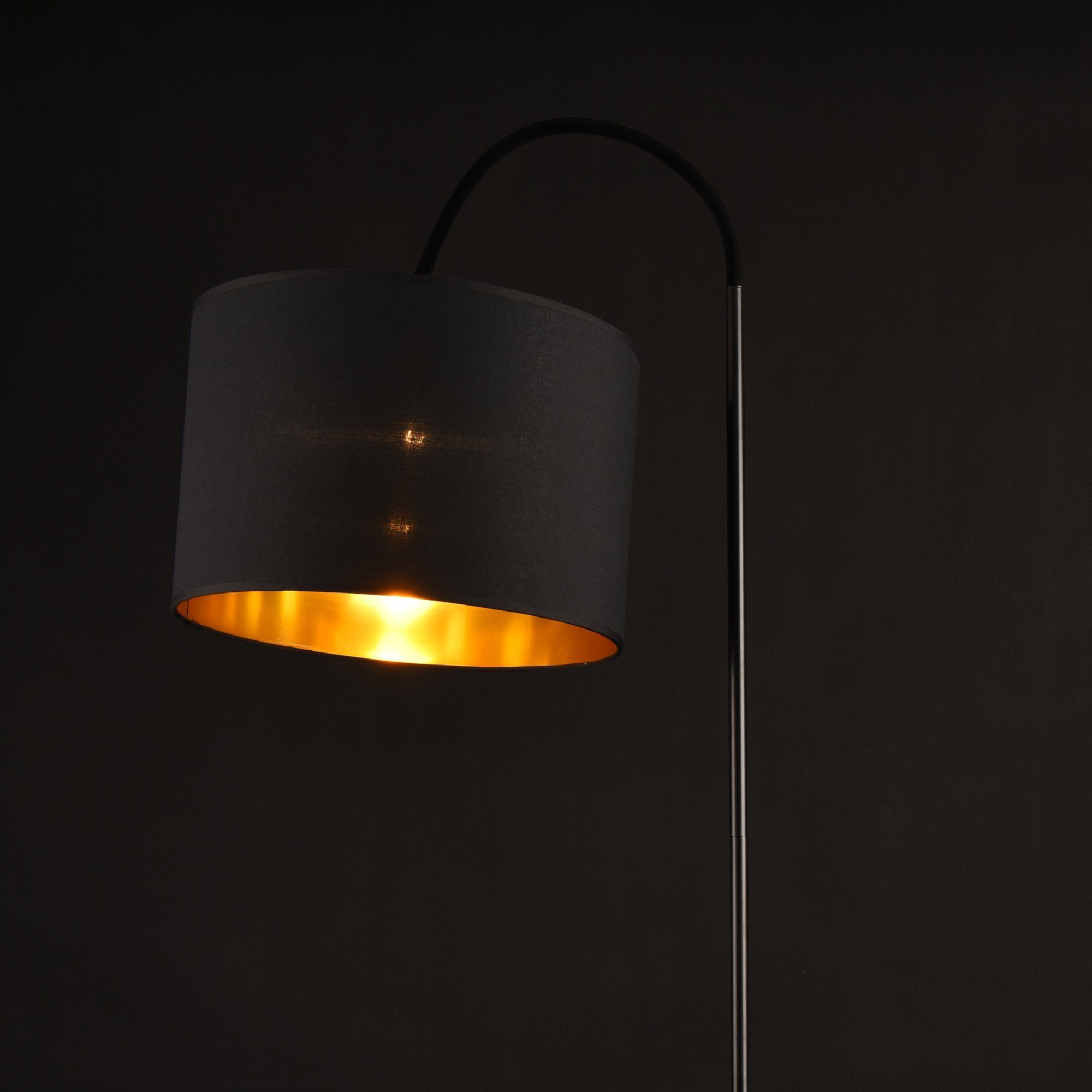 lux.pro Stehlampe, ohne Leuchtmittel, Stehleuchte schwenkbare Lampe Design schwarz »Toledo« Metall