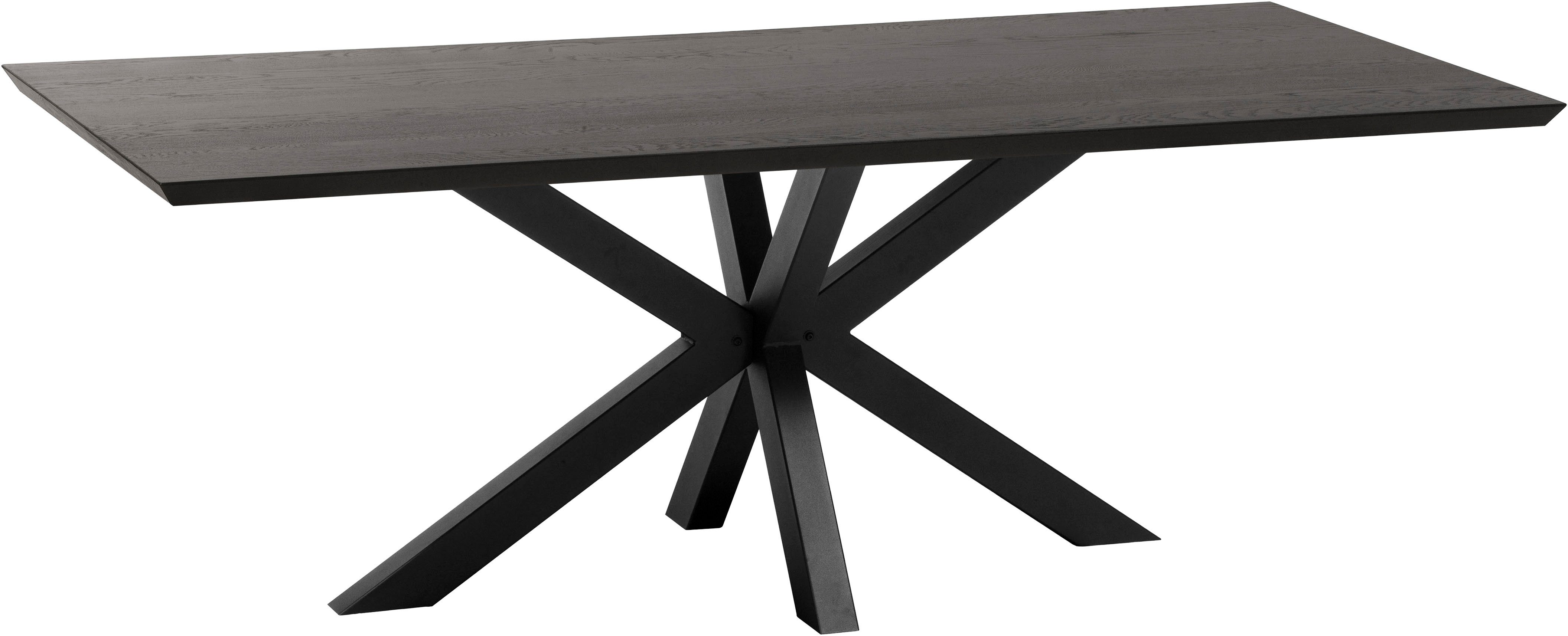 OMG Design Esstisch Glasgow (1-St), Eiche Massivholz lackiert, mit Metall-Gestell