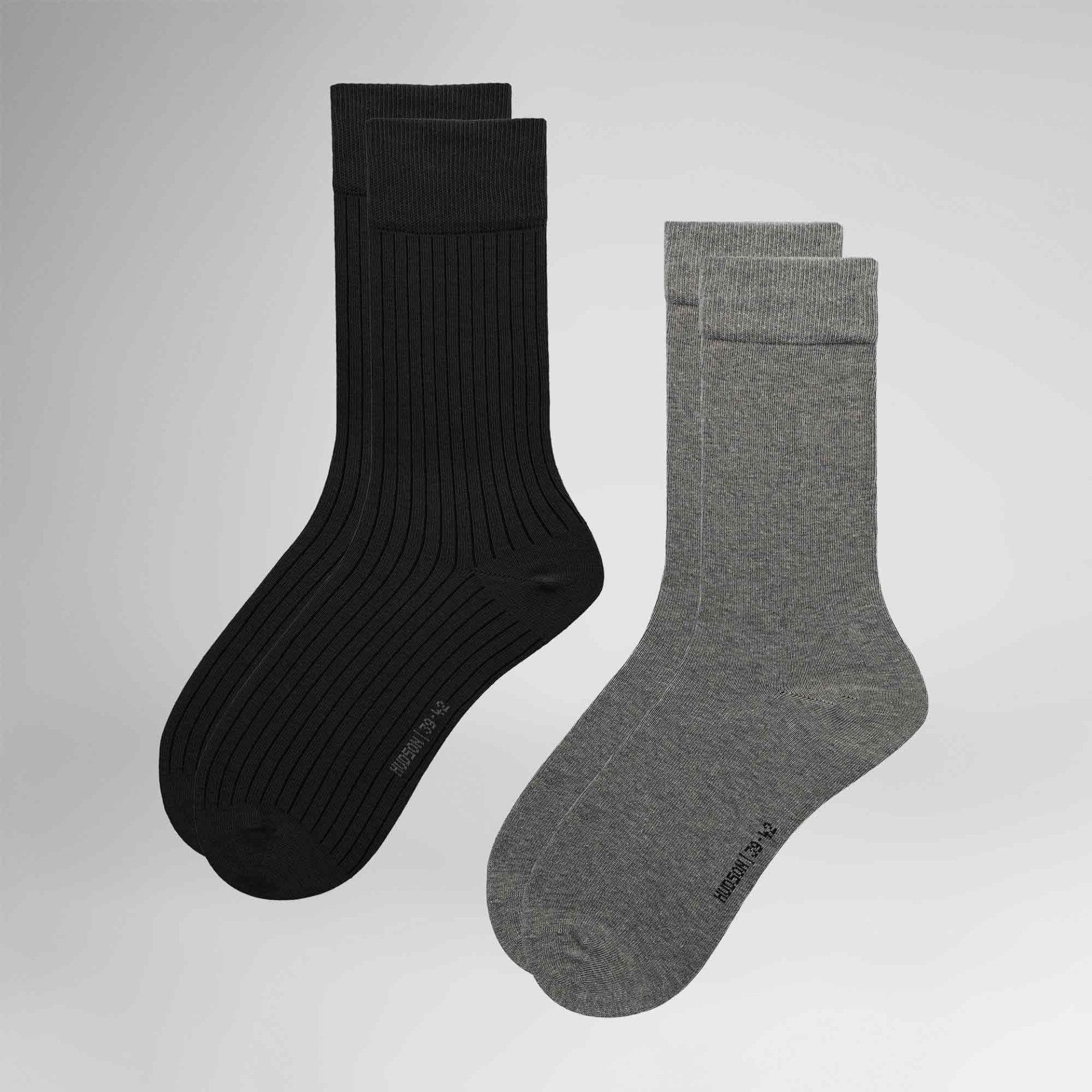 Hudson Basicsocken Playful Rib 2-Pack (2-Paar) Socken-Doppelpack mit Ripp-Struktur