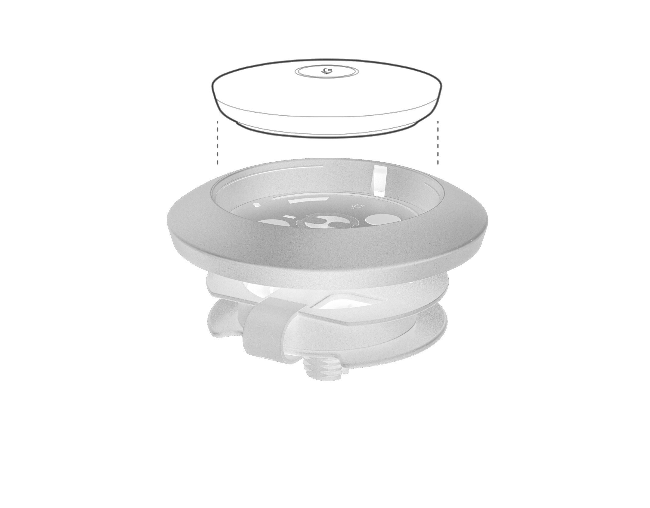 Logitech LOGITECH Rally Mic Pod table mount - OFF-WHITE - WW Konferenztelefon