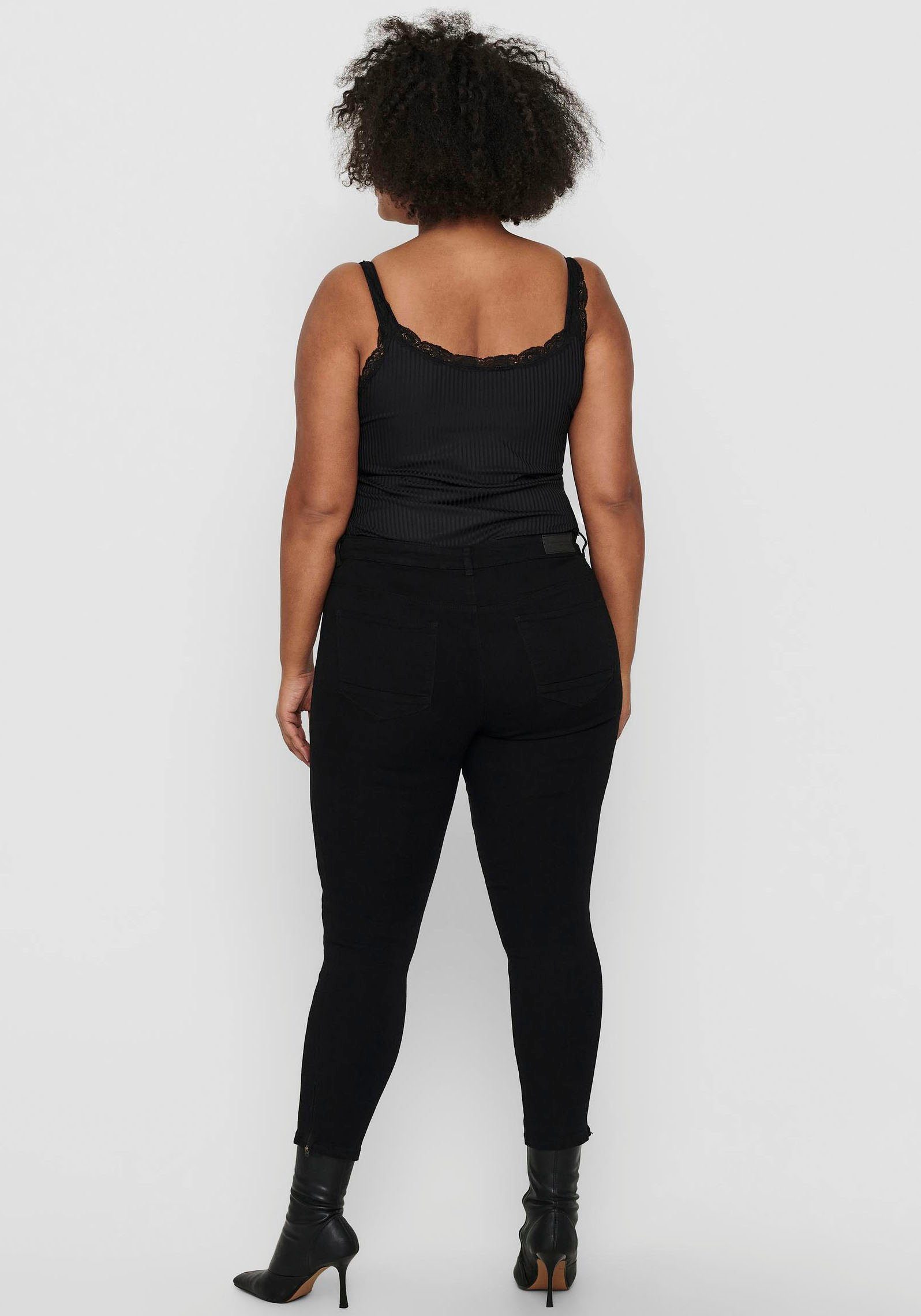 ONLY CARMAKOMA Skinny-fit-Jeans "CARKARLA REG SK ANKLE ZIP JNS", mit Reißve günstig online kaufen