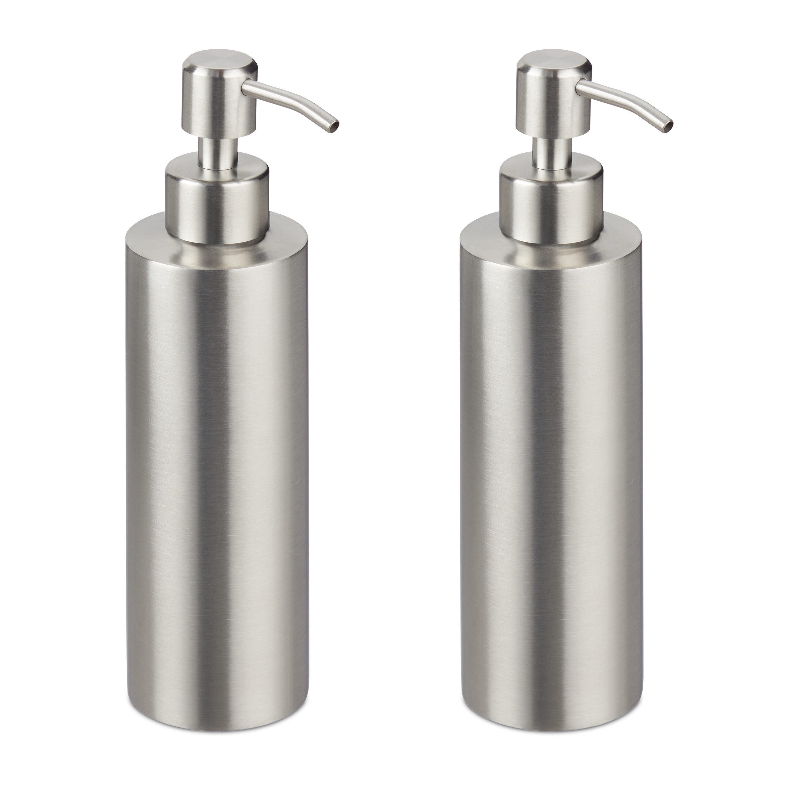 relaxdays Seifenspender Edelstahl 300 ml 2er günstig online kaufen
