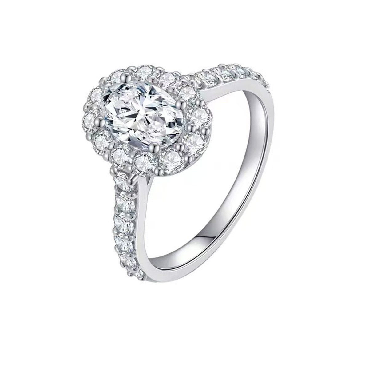 Jumpeak Diamantring Labordiamant, Engagement ring,2ct,D,VS1,2EX,Damen-Diamantring, Geschenk für frau,Liebes geschenk für sie, Damen geschenk