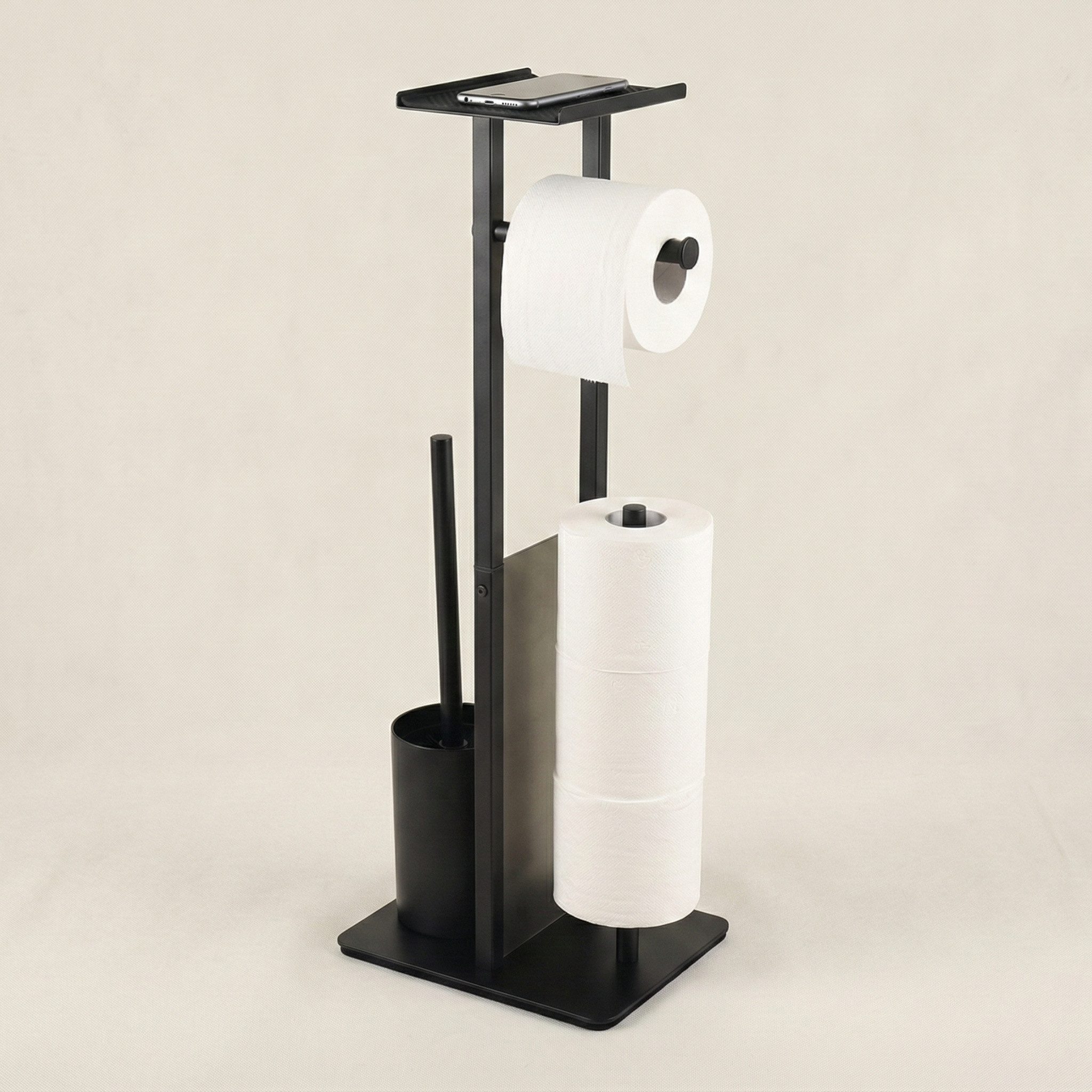 NUXIO WC-Reinigungsbürste WC-Garnitur mit Papierhalter und Handyablage HYLLA, 65 cm, Badezimmer in allen Wohnstilen, (WC-Bürste) – Bild 4 von 5