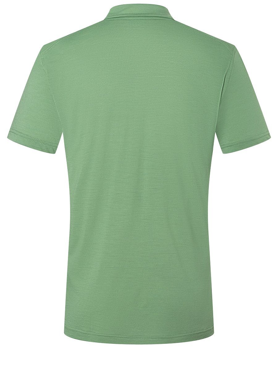 Frost Merino SUPER.NATURAL POLO Loden M TRAVEL Merino-Materialmix Poloshirt T-Shirt pflegeleichter