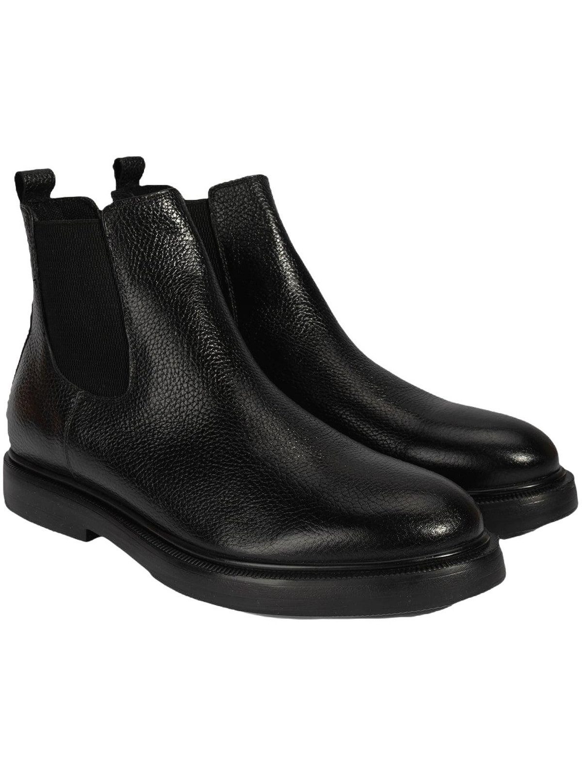 Desa Herren-Lederstiefel – Elastische Schnürsenkel, flacher Absatz, at Stiefelette