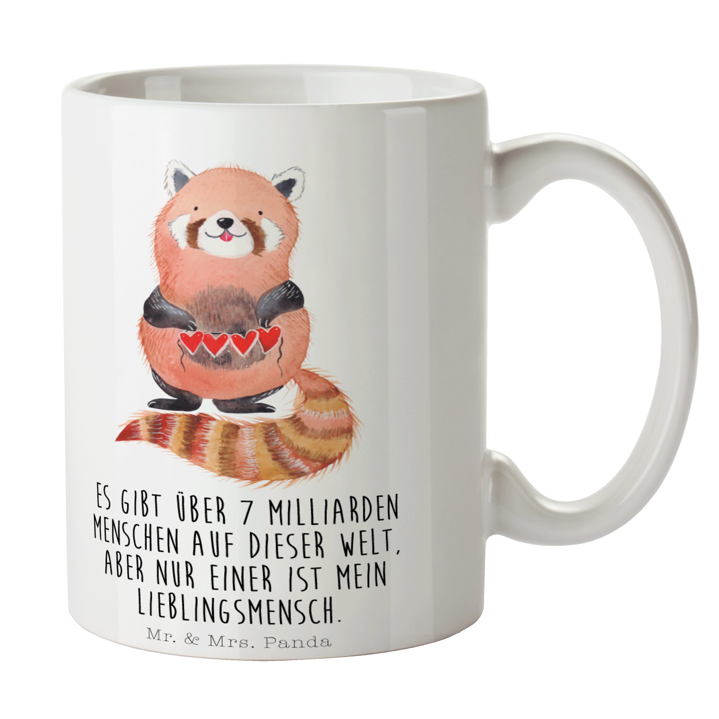 Mr. & Mrs. Panda Tasse Tasse, Be, Laune, - - Weiß Sprüche, Geschenk, lustige Keramik Gute Panda Roter