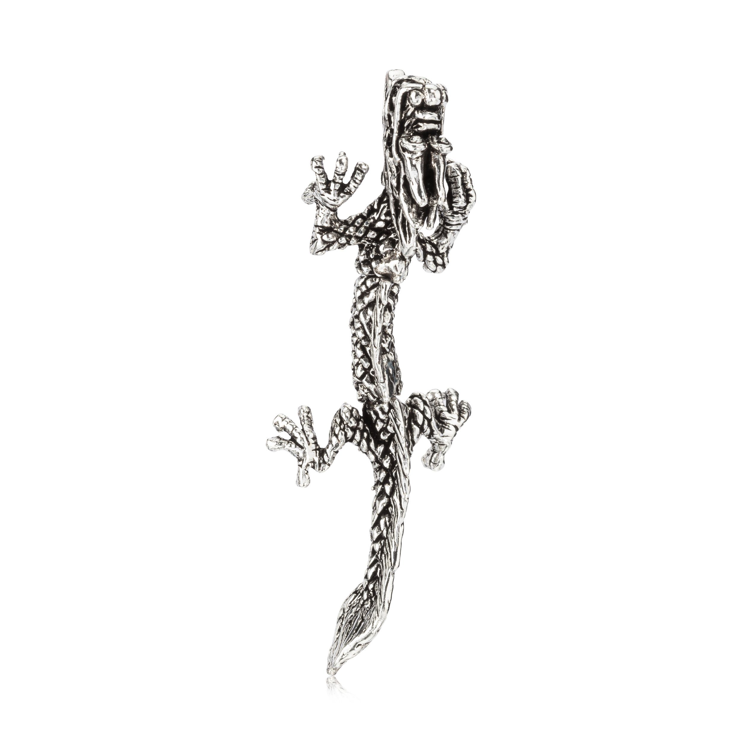 NKlaus Kettenanhänger Wikinger Drache Kettenanhänger 6cm Silber 925 bew, 925 Sterling Silber Silberschmuck für Damen