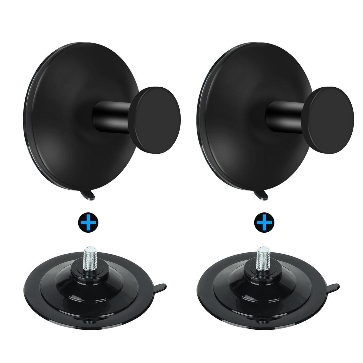 LuxusKollektion Kleiderhaken Saugnapf Haken 2er-Set Edelstahl, (2-St)