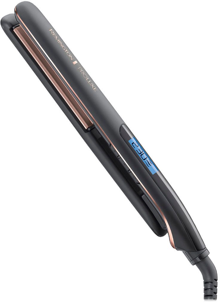 Remington Выпрямитель для волос S9100B E51 PROluxe Midnight Ultimate-Glide-Keramik-Beschichtung, OPTIheat-Technologie, LCD display, 110mm lange Keramikstylingplatten