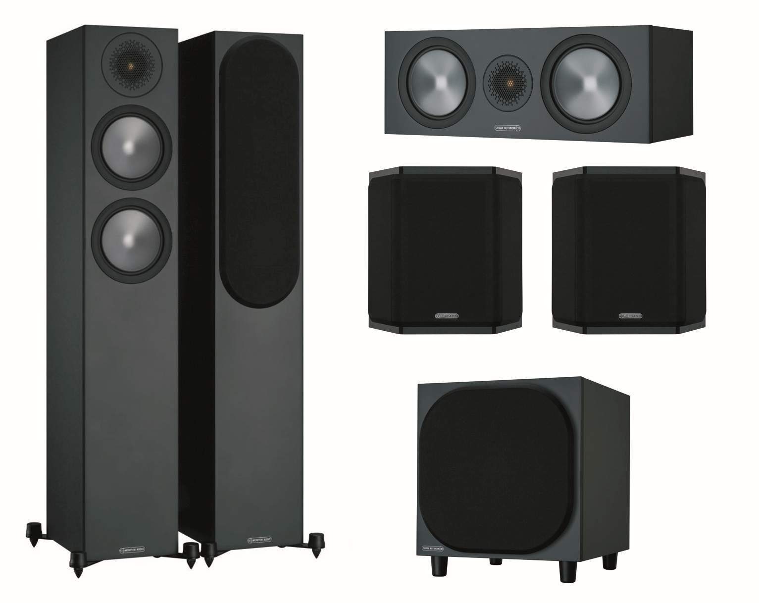 MONITOR AUDIO Bronze 6G Cinema 200 schwarz Lautsprecher-Set 5.1 Heimkinosystem (nicht zutreffend, 5.1 Heimkino Set)