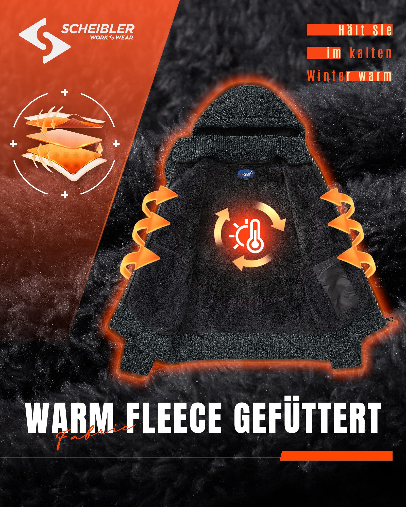 SCHEIBLER Kapuzenstrickjacke Strickhacke Schärding günstig online kaufen