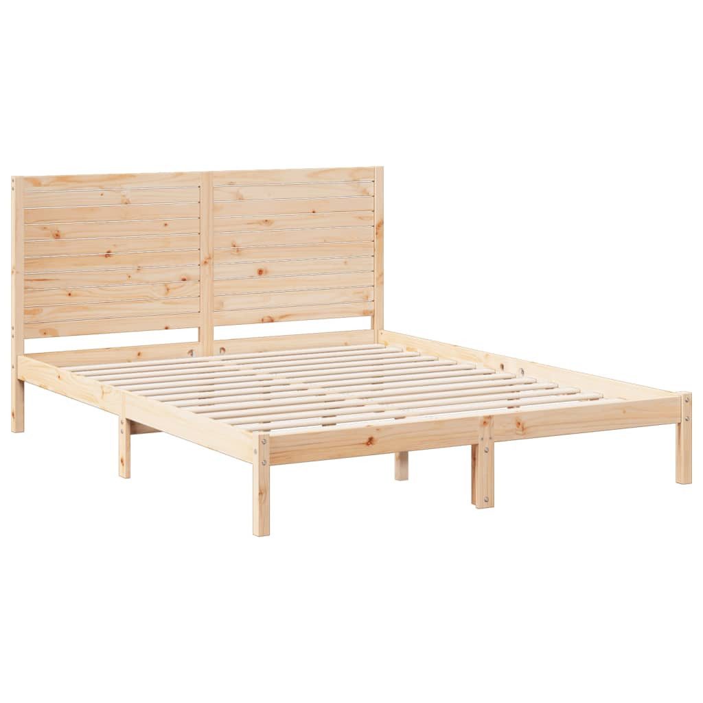 vidaXL Massivholzbett, Massivholzbett Extra Lang ohne Matratze 140x220 cm