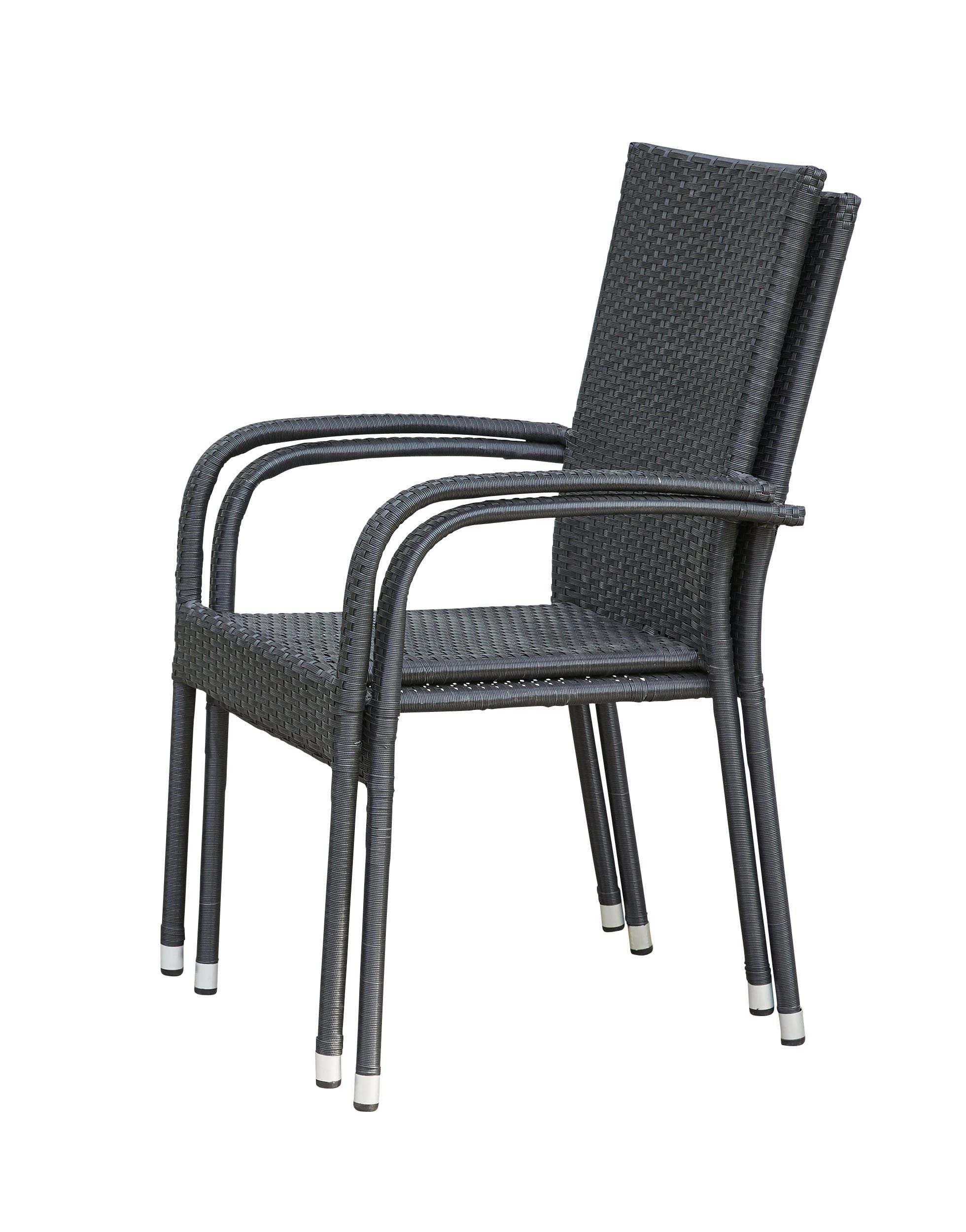 LC Garden Rattanstuhl »Lübeck« Gartenstuhl Polyrattan Stapelstuhl Gartensessel stapelbar (1 St)