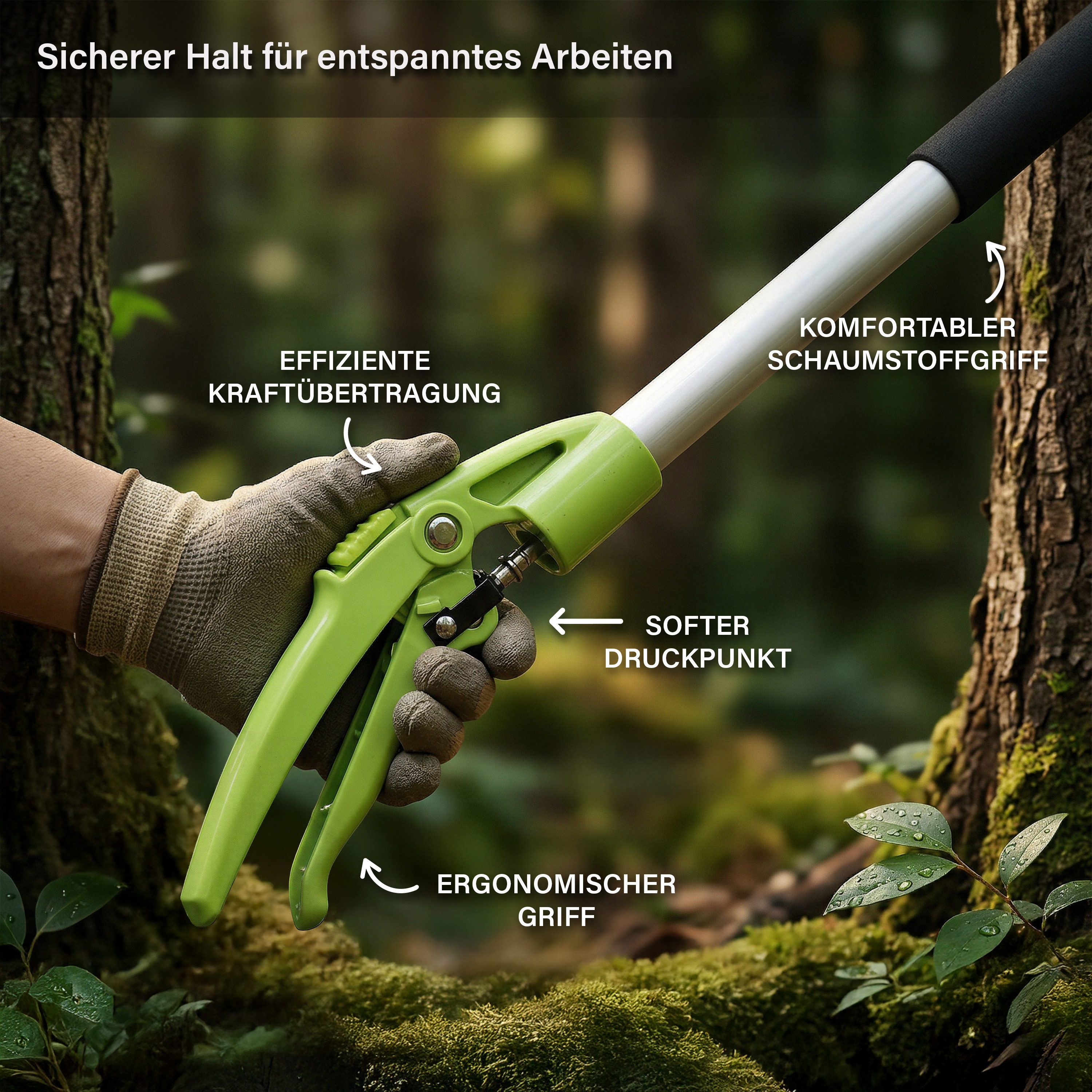 NovaTerra Astschere Teleskop Baumschneider Baumschere 2 in 1 – Bild 5 von 5