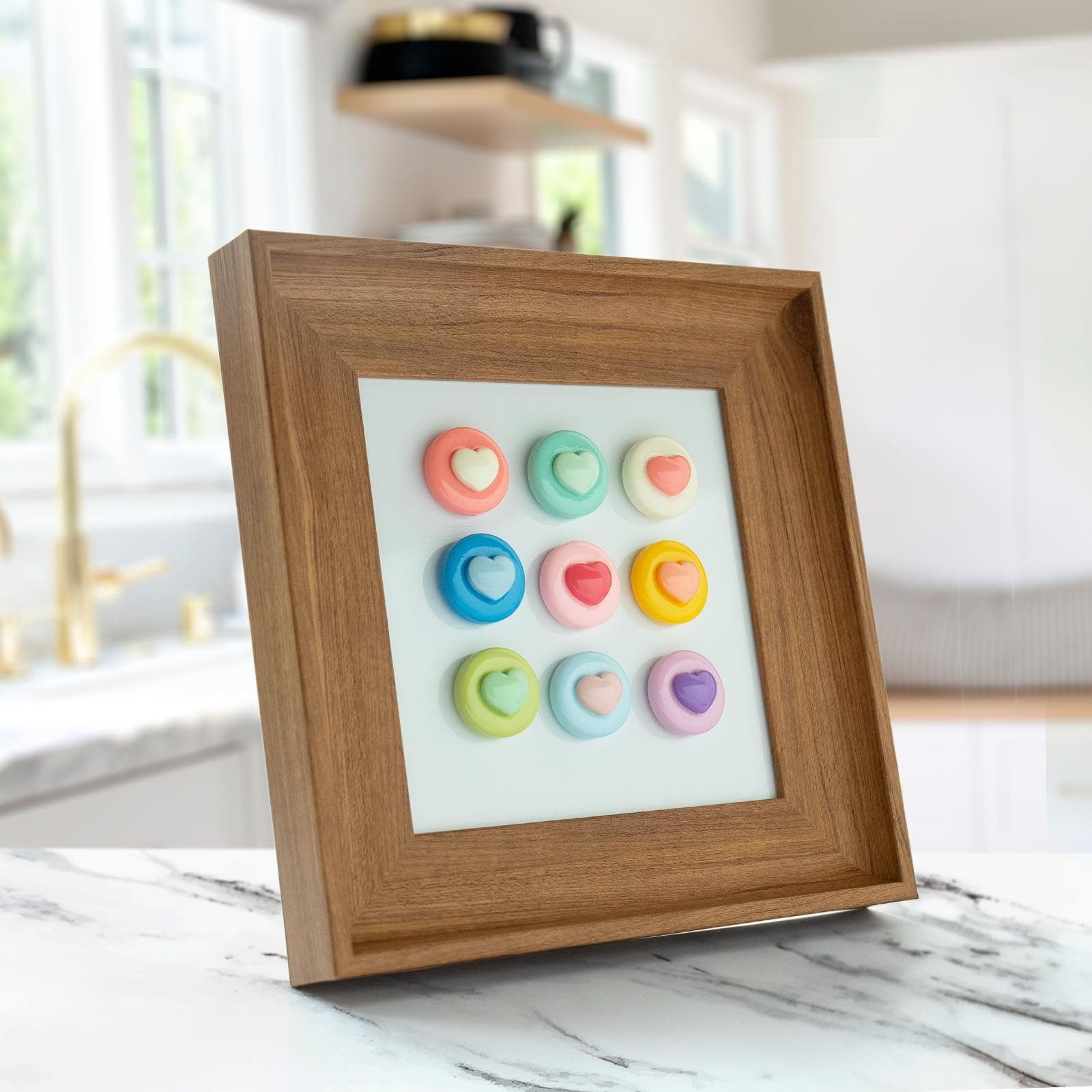 FOUORTUNATE-BEE Magnet 9er Herz Magnete Set Kühlschrankmagnete Magnetpins Deko Bunt Büro (9-St), Für Whiteboard Kühlschrank Spind Büro Küche Pinnwand Dekoration Set