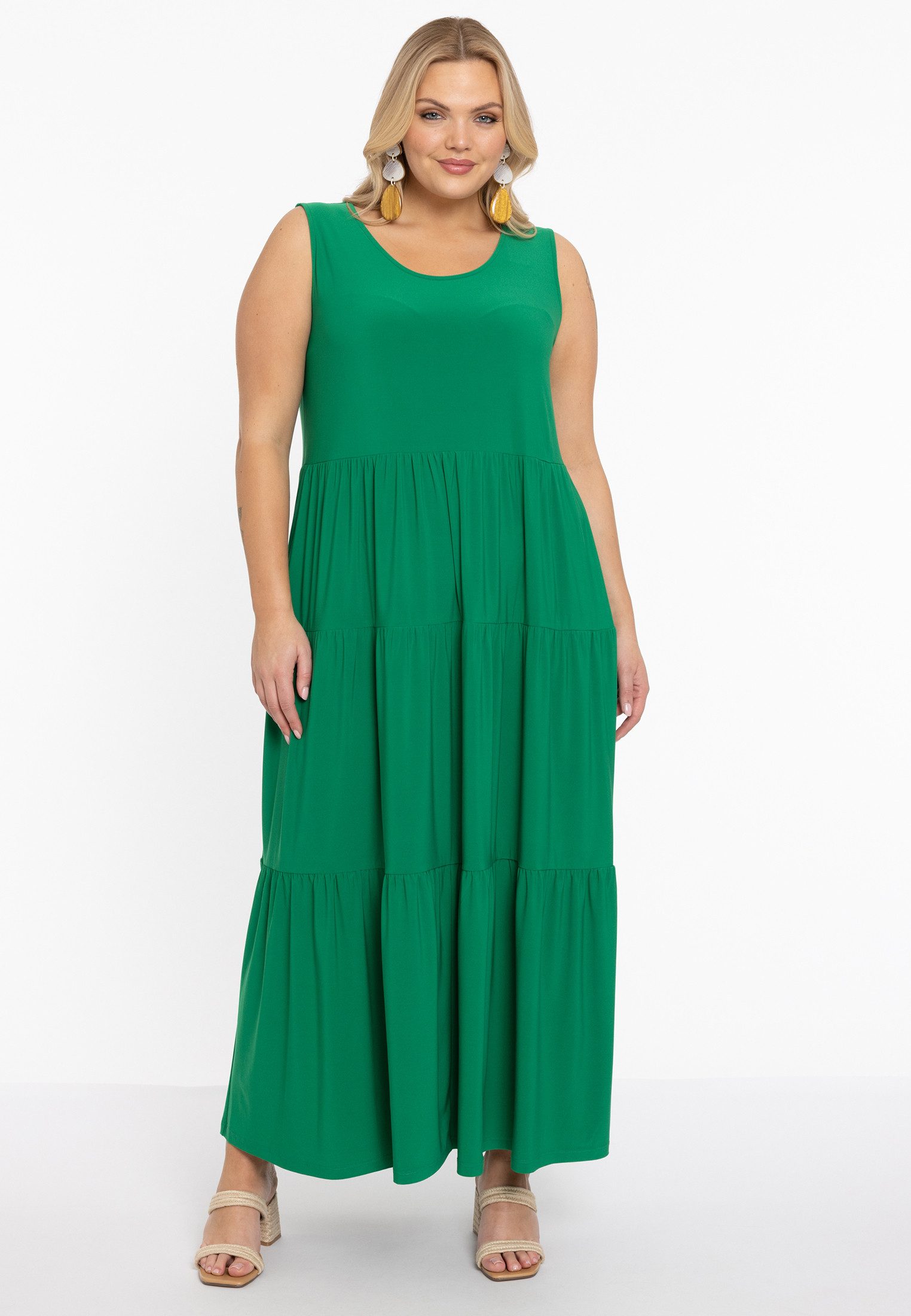 YOEK Midikleid Damen Kleid Große Größen