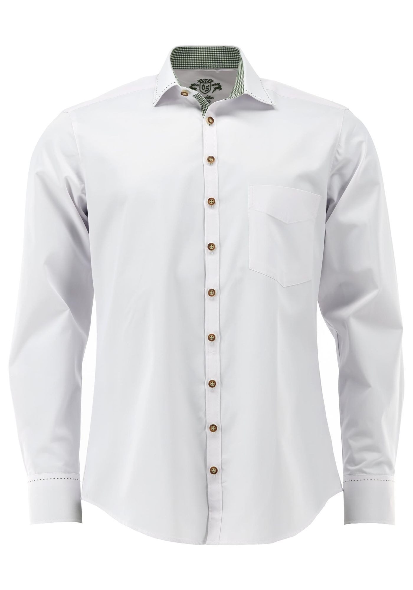 OS Trachten Trachtenhemd Prilde Herren Langarmhemd mit Haifischkragen günstig online kaufen