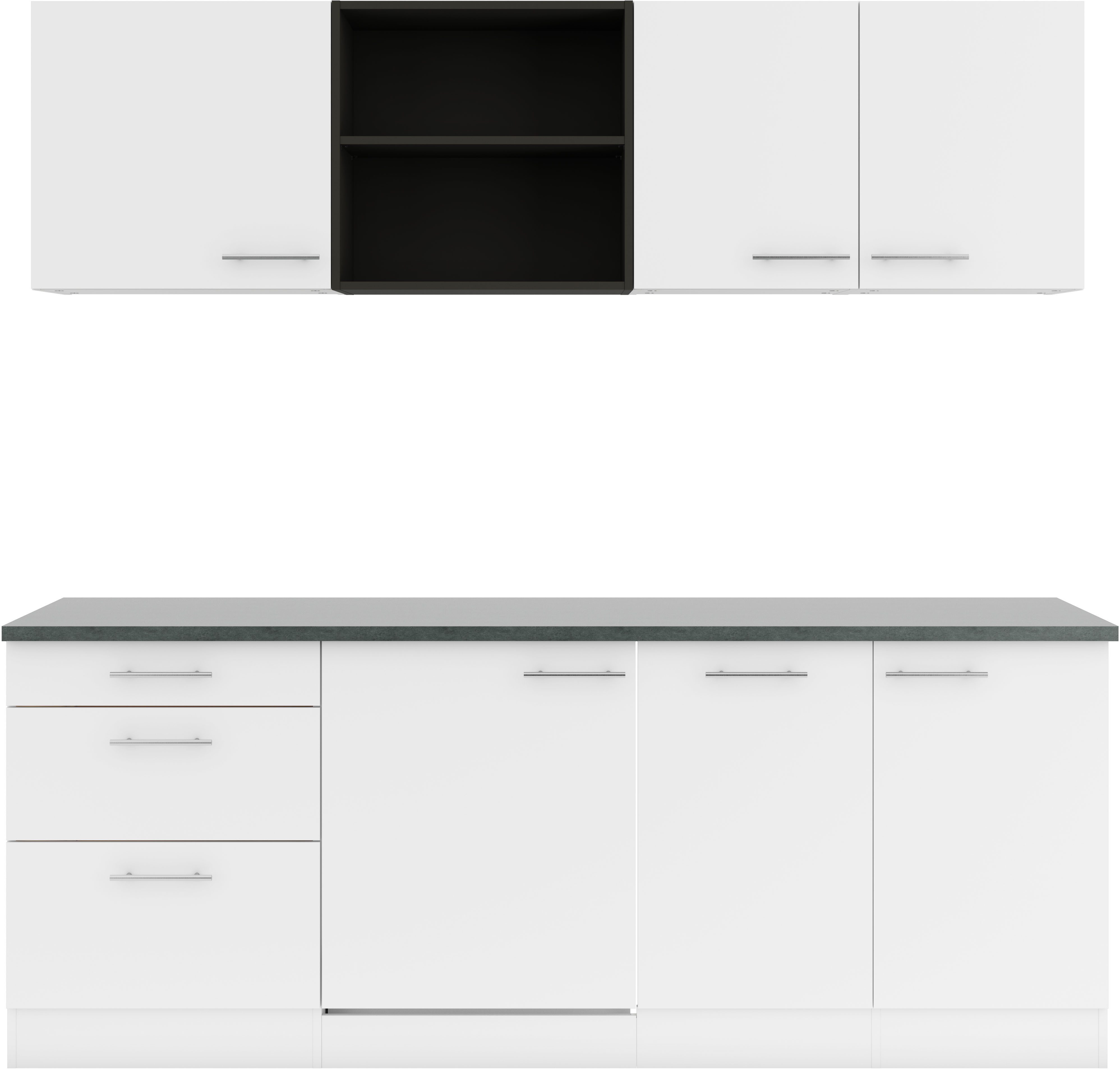 OPTIFIT Küchenzeile Bella, Breite 210 cm, wahlweise mit E-Geräten