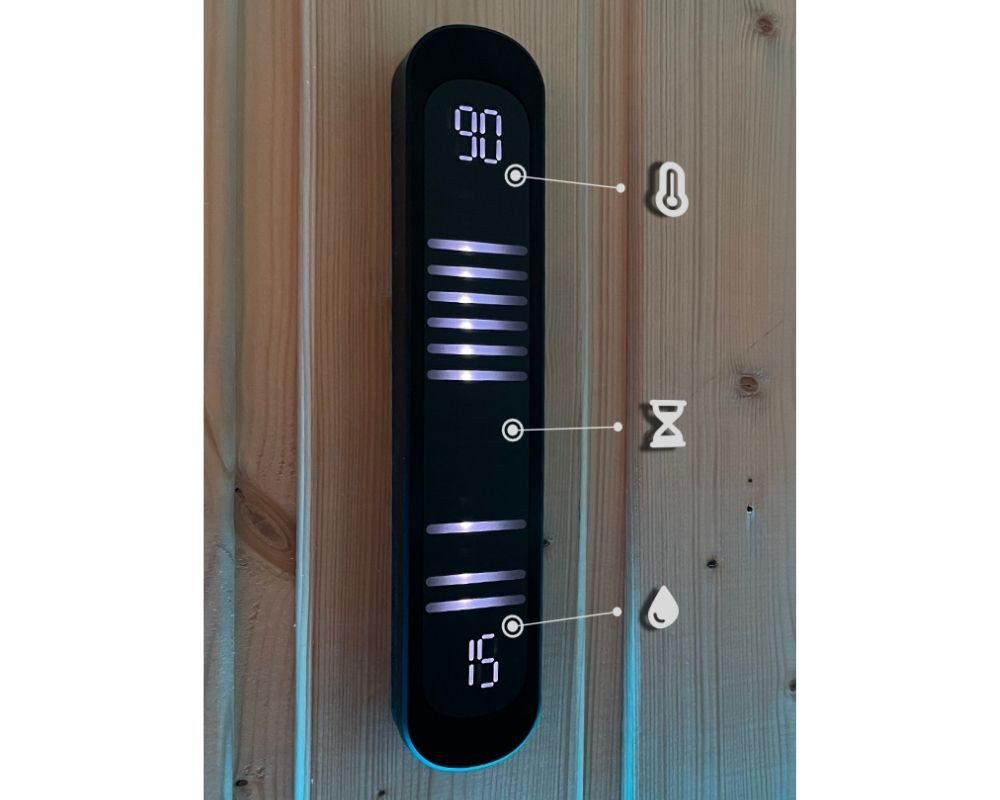 Tylö Sauna-Aufgussset TYLÖ digitale Sanduhr, elektronisches Thermo-Hygrometer