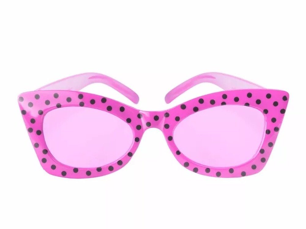 partydeco Konfetti Partybrille Pink gepunktet