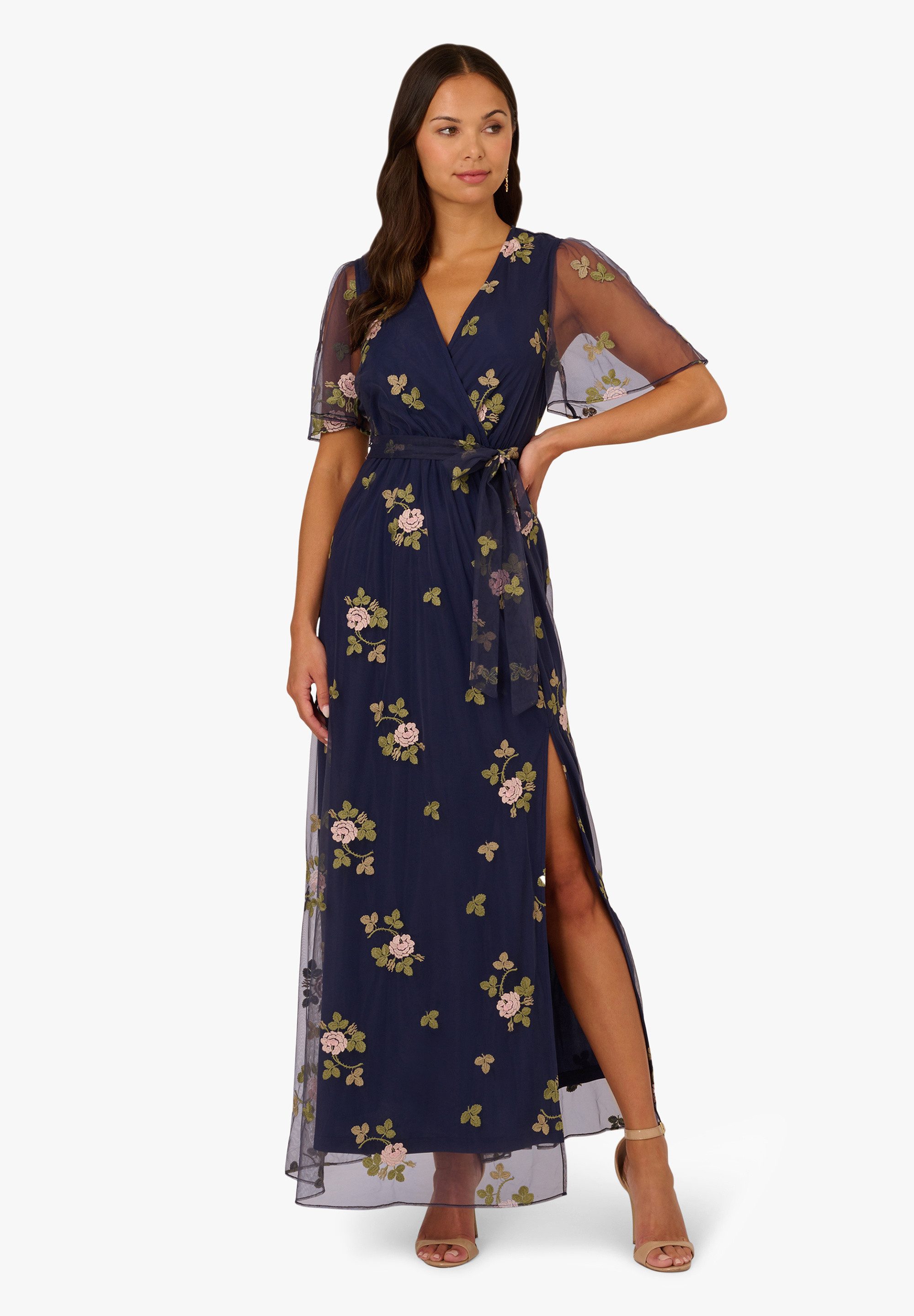 Adrianna Papell Maxikleid Embroidered Flutter Dress günstig online kaufen