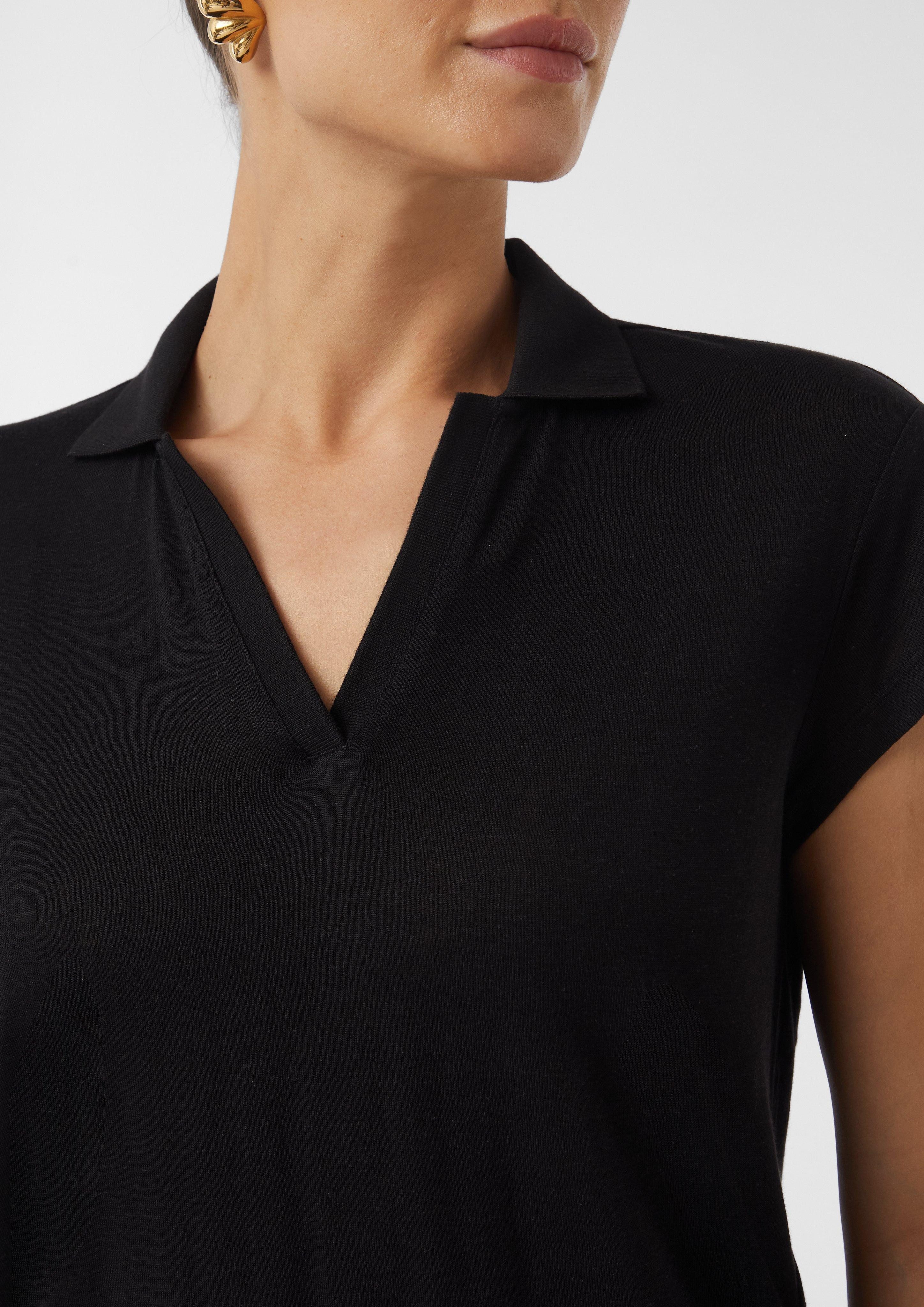 Comma Kurzarmshirt Jersey-T-Shirt aus Leinenmix mit günstig online kaufen