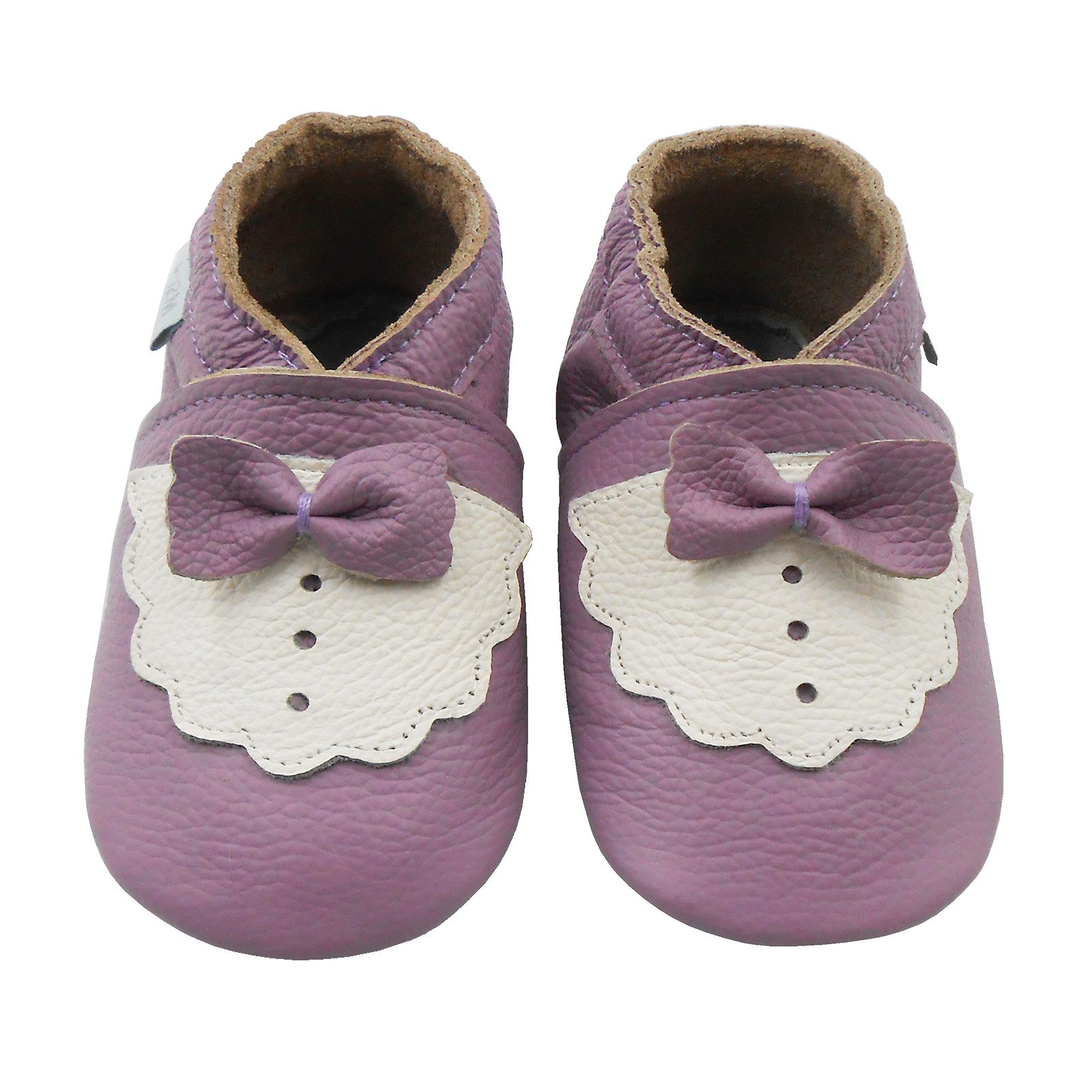 Basrakids Basrakids Baby Lederpuschen mit Fliege rutschfest Lauflernschuhe Lauflernschuh