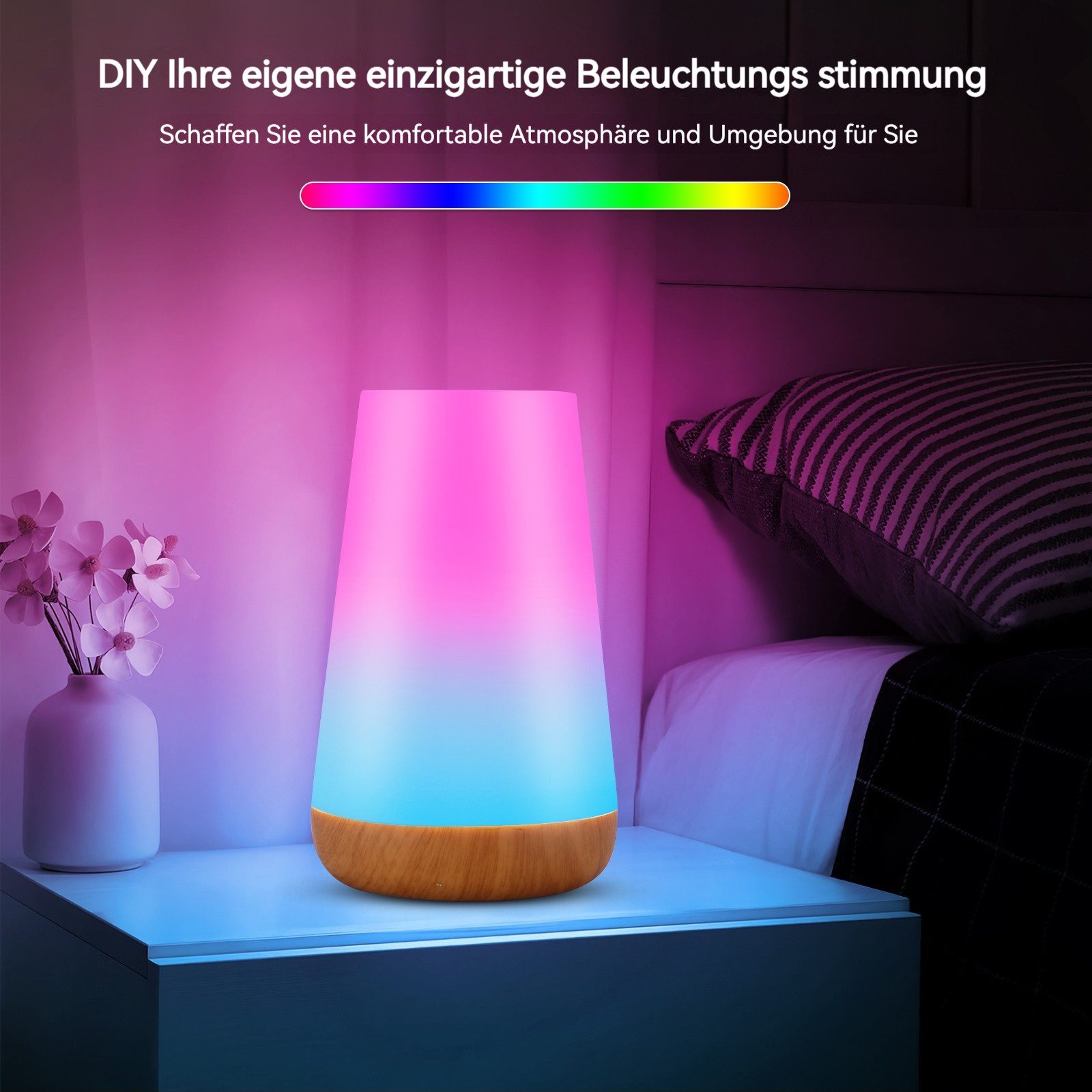 BlingBin LED Nachttischlampe Tischlampe Touch Dimmbar günstig online kaufen