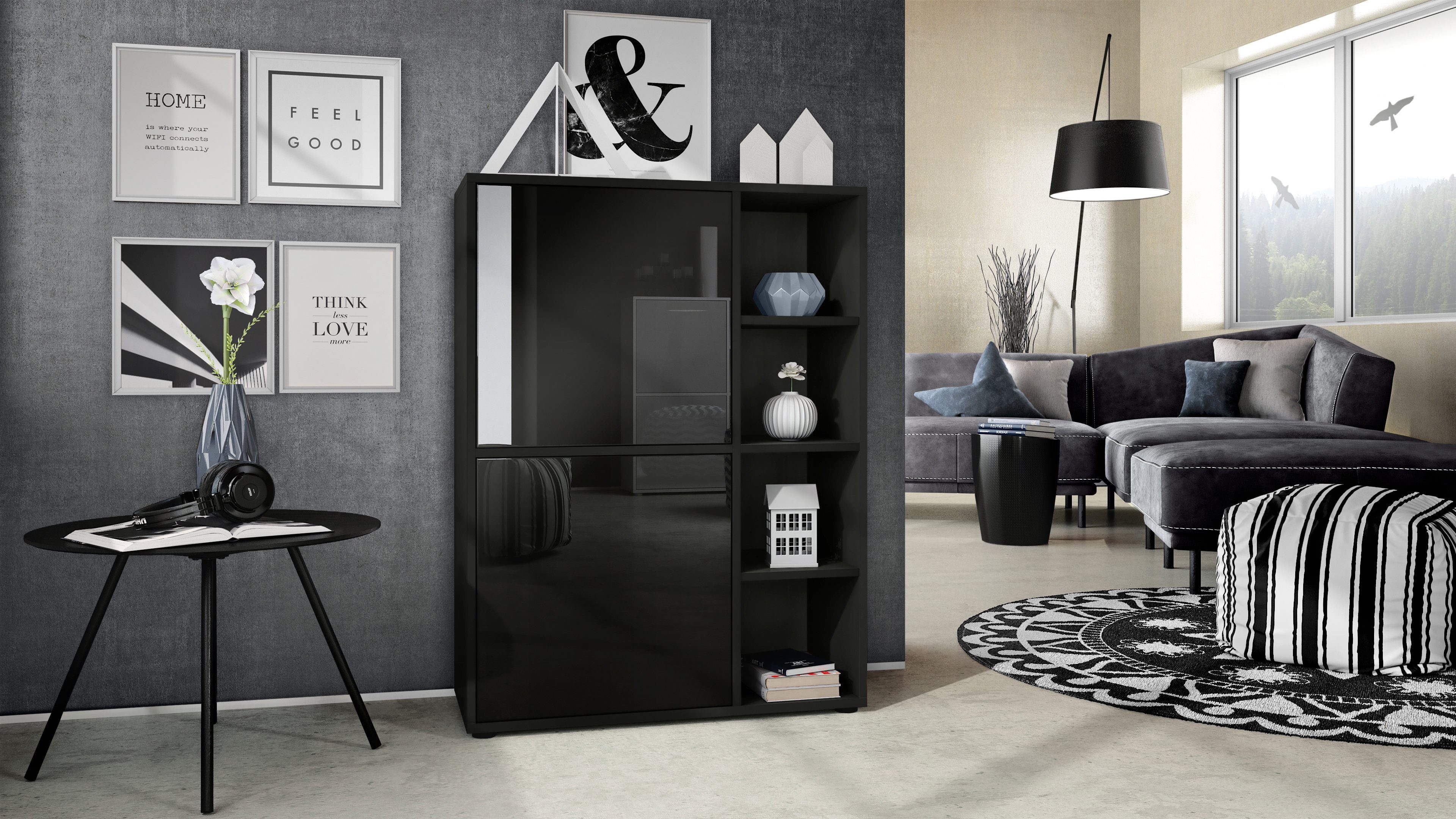 Vladon Highboard Cuba (Anrichte, mit 2 günstig online kaufen