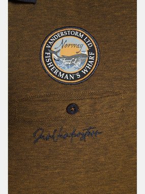 Jan Vanderstorm Langarm-Poloshirt JUHANI mit Chambray-Details