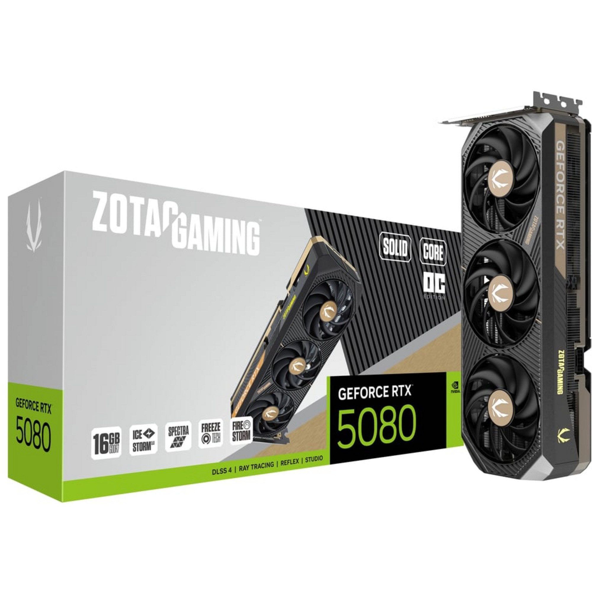 Zotac ZOTAC GeForce RTX 5080 SOLID CORE OC, Grafikkarte, Grafikkarte (16 GB)
