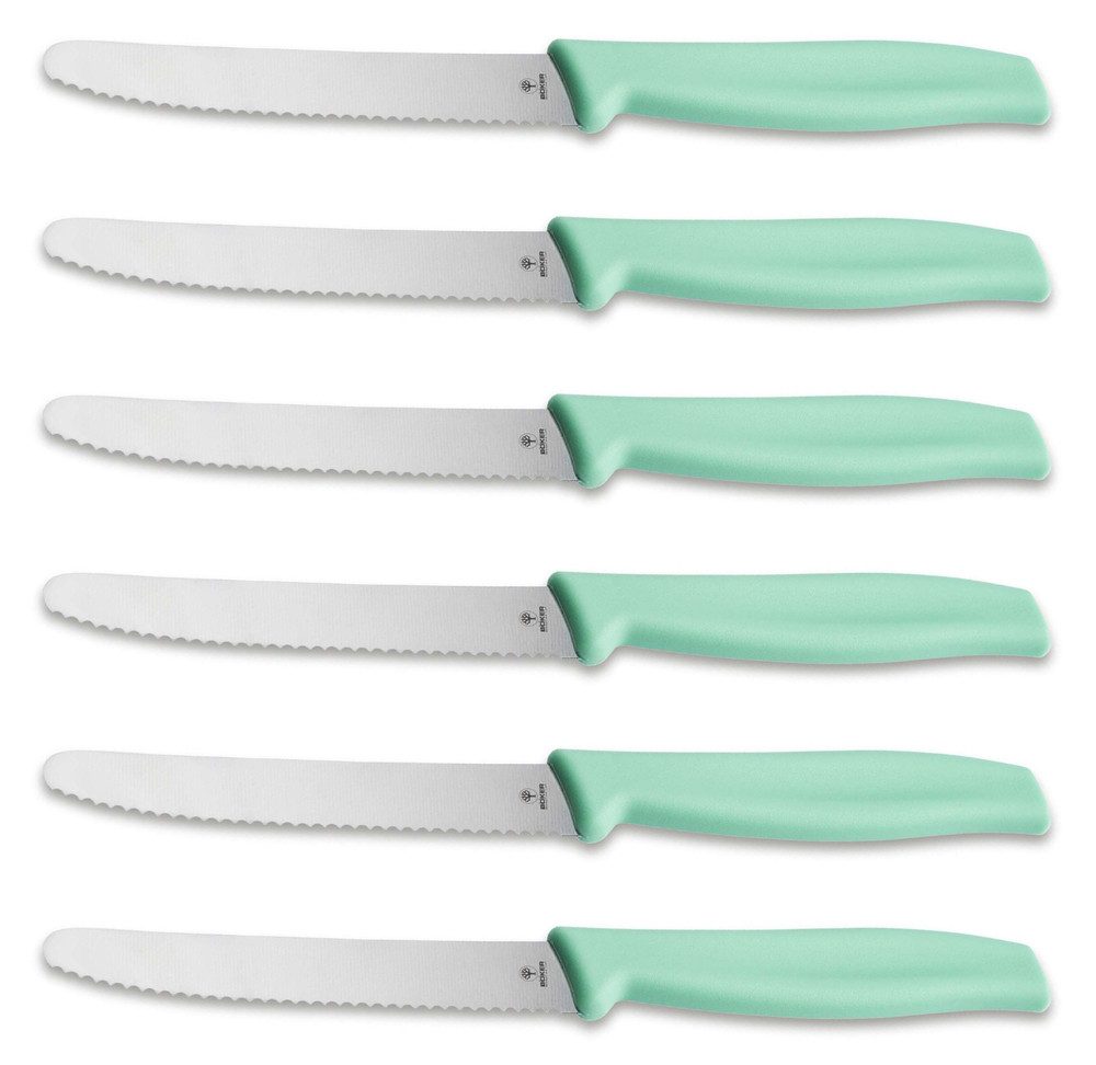 Böker Manufaktur Solingen Brötchenmesser Böker Brötchenmesser mit Wellenschliff, mintgrün (6 Stück)