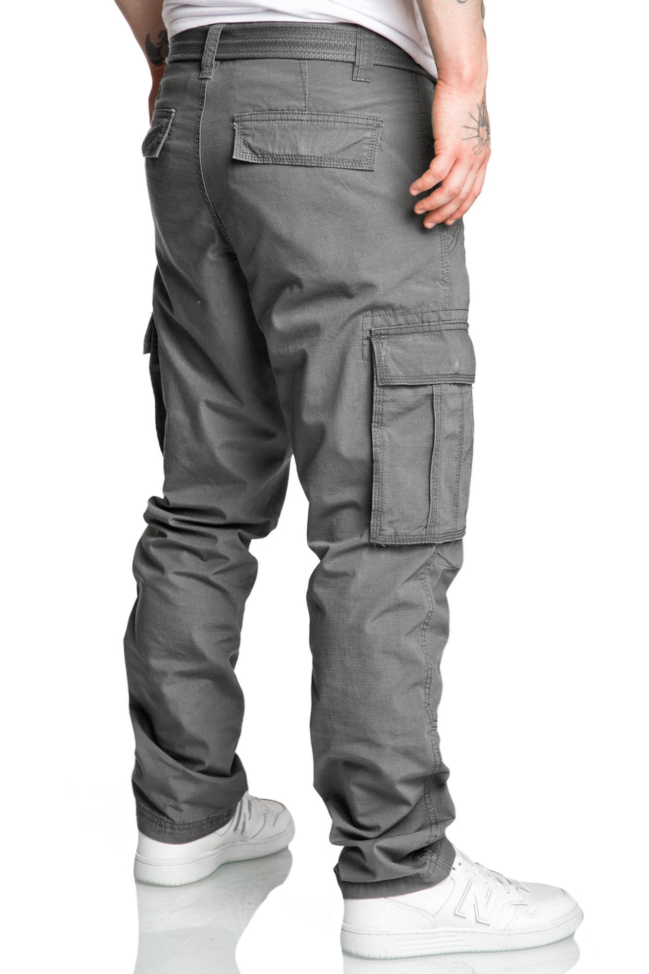 Amaci&Sons Cargohose PASCAGOULA Cargopants Herren Loosefit Jogger Cargo Chino Hose inkl. Gürtel