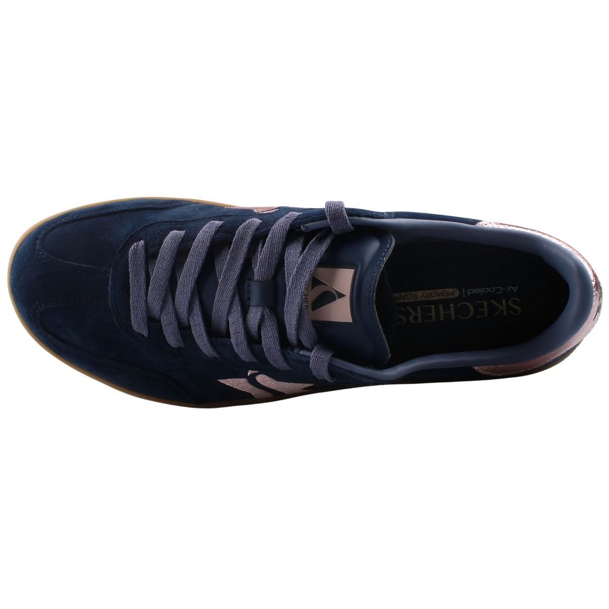 Skechers 185430-NVPK Sneaker Stylisch, sportiver Schnürschuh mit Metallic-Details – Bild 5 von 5