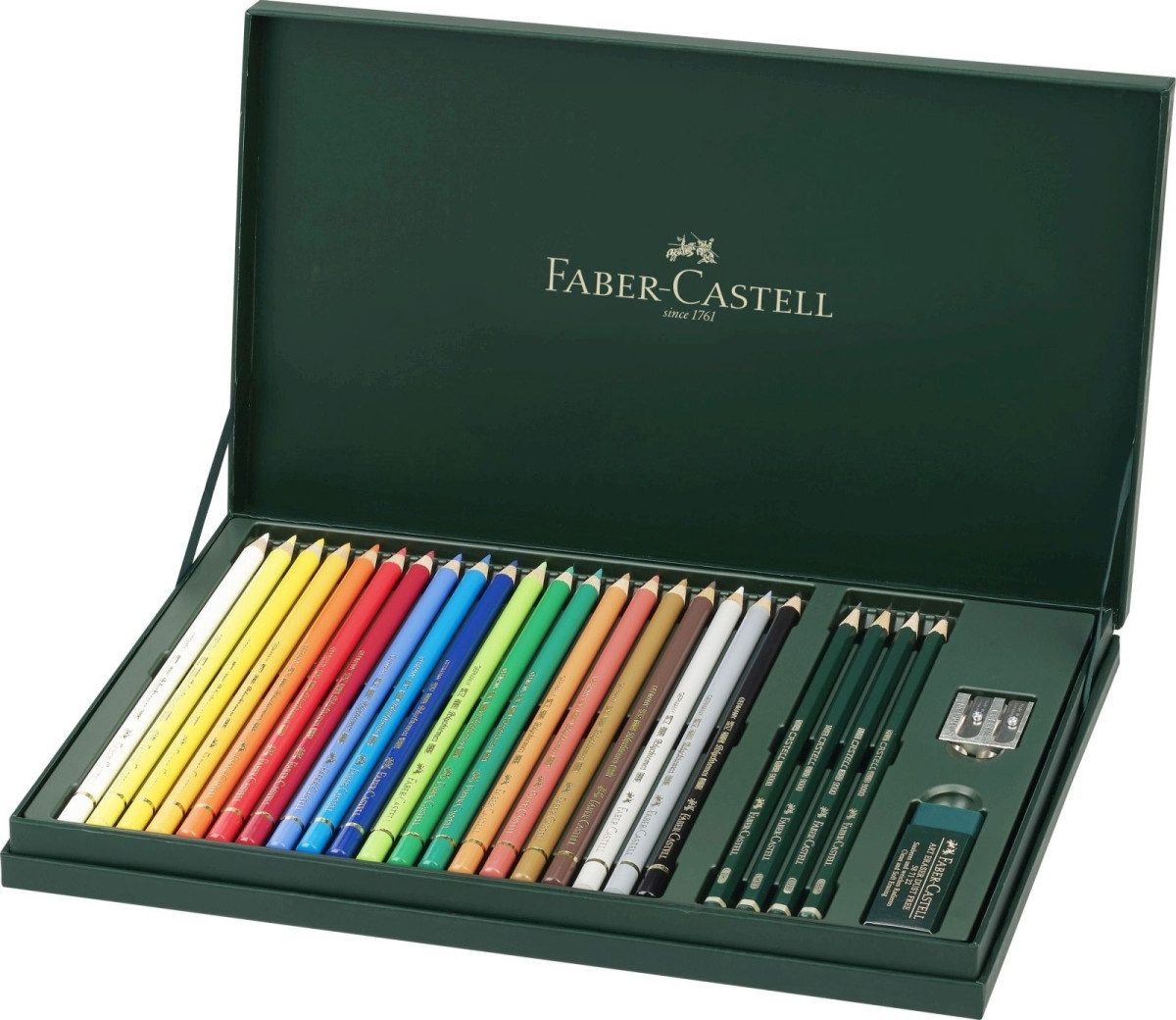 Faber-Castell Buntstift Künstlerfarbstift Polychromos Geschenketui Mixed Media VE=20 + 4 Stück